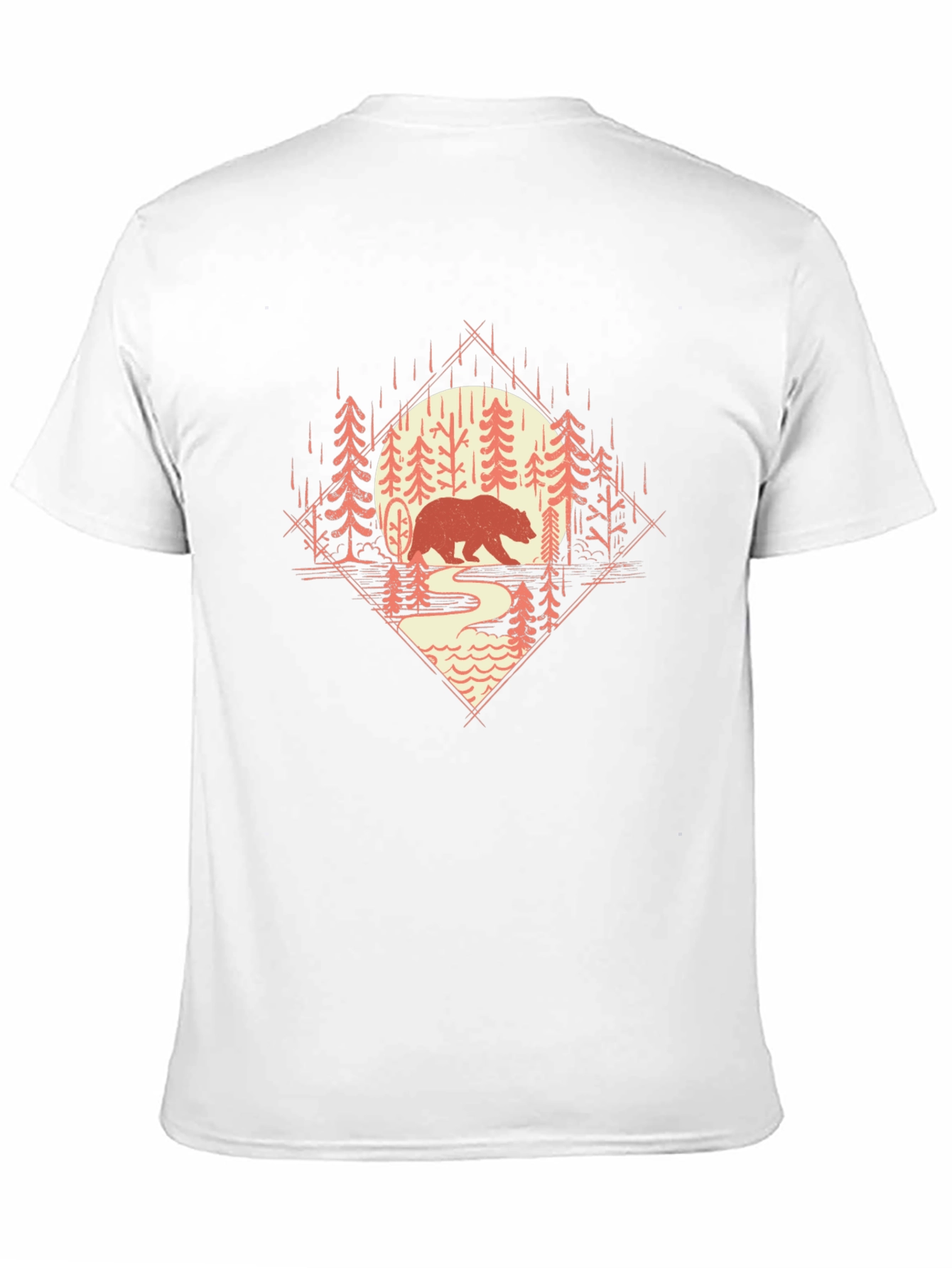 Bear in Woods Graphic Tee - Nature Lovers T-Shirt