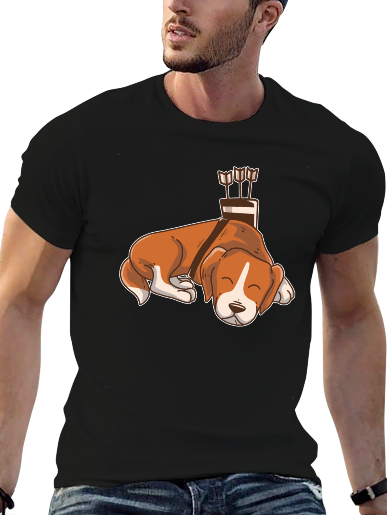 Dog Archer Graphic T-Shirt - Comfy Cotton Tee