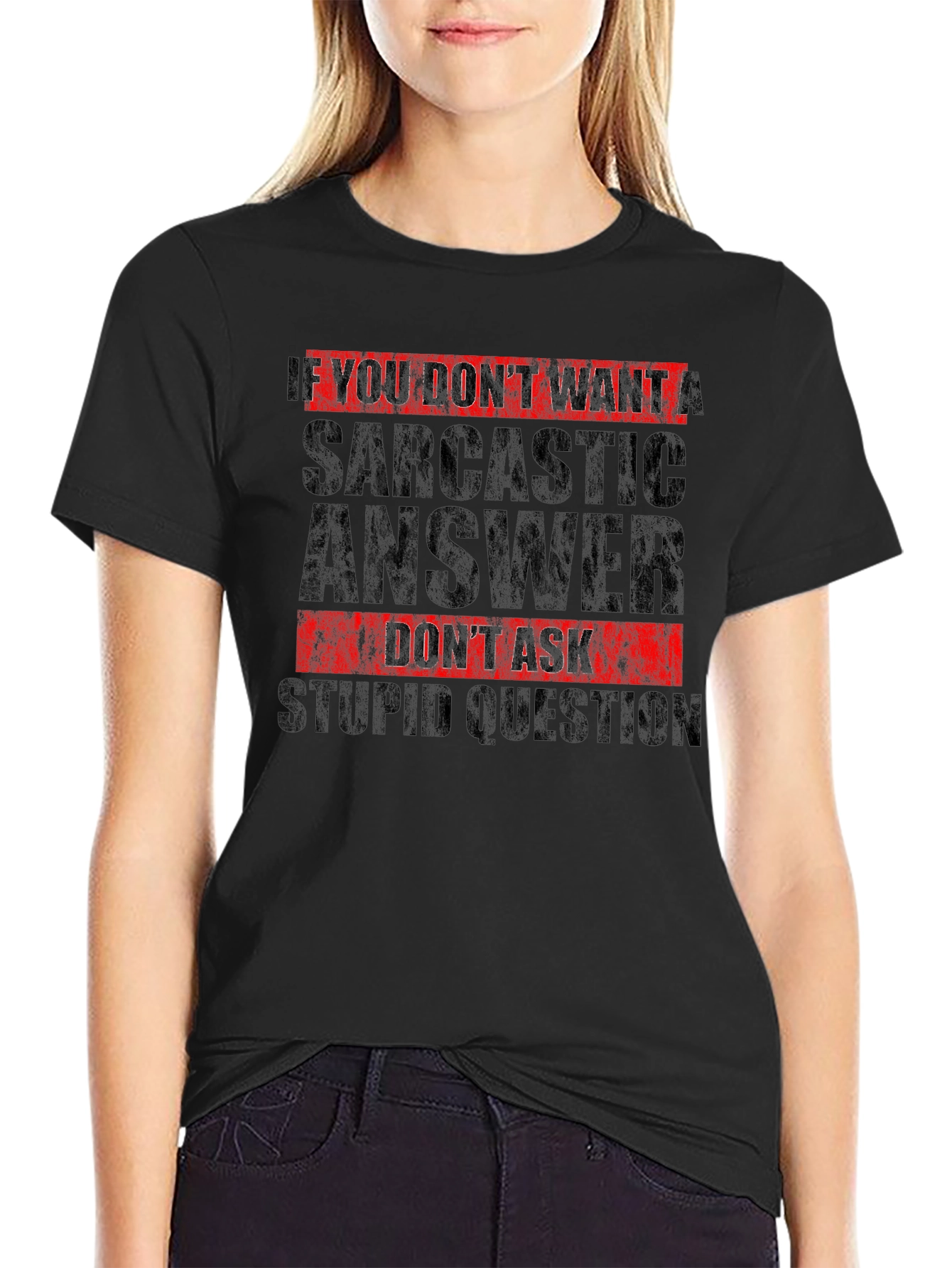 Sarcastic Answer Graphic Tee - Black Humor T-Shirt