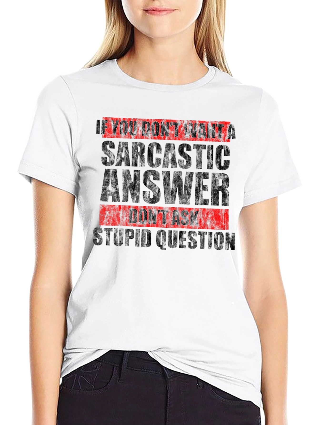 Sarcastic Answer Graphic Tee - Black Humor T-Shirt
