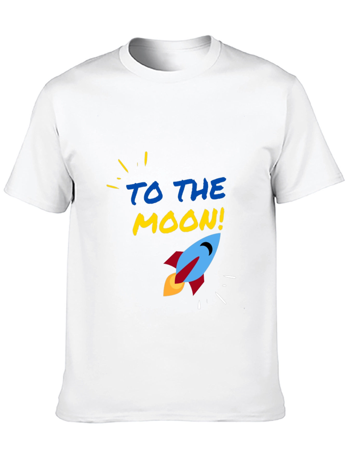 To The Moon Rocket Graphic Tee - Black