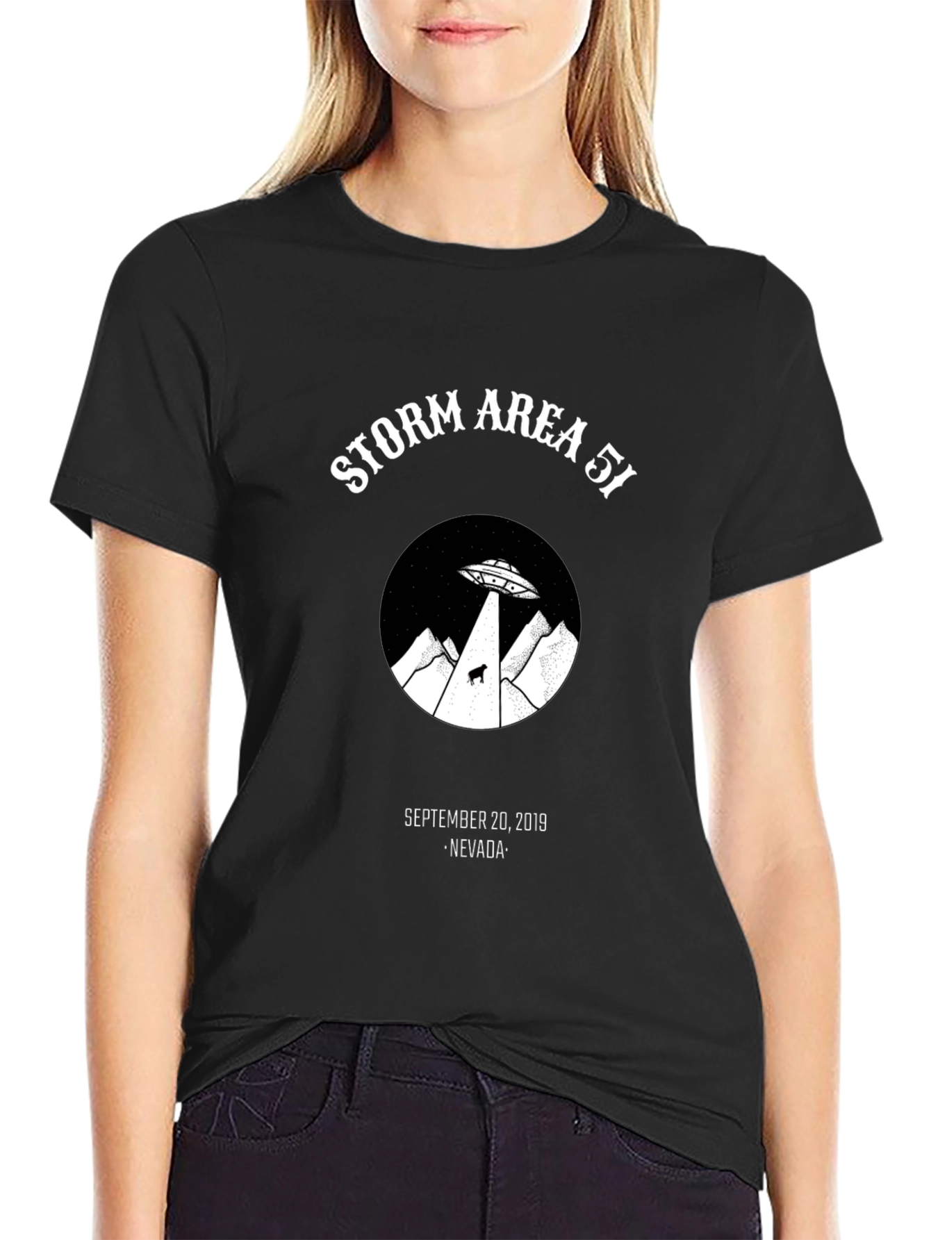 Storm Area 51 UFO Graphic T-Shirt