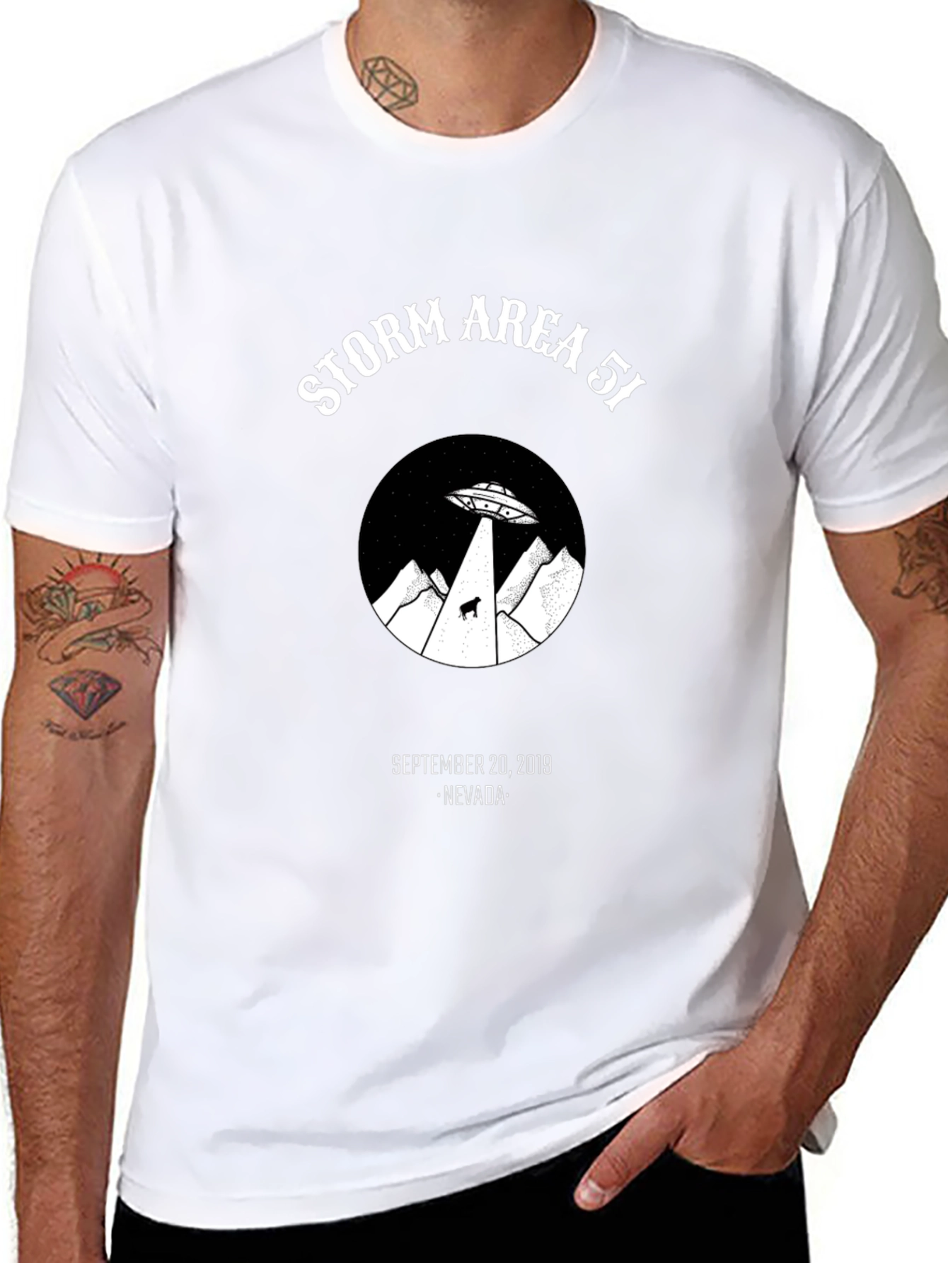 Storm Area 51 UFO Graphic T-Shirt