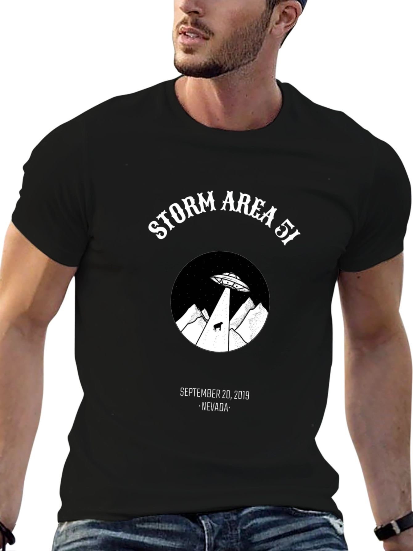 Storm Area 51 UFO Graphic T-Shirt