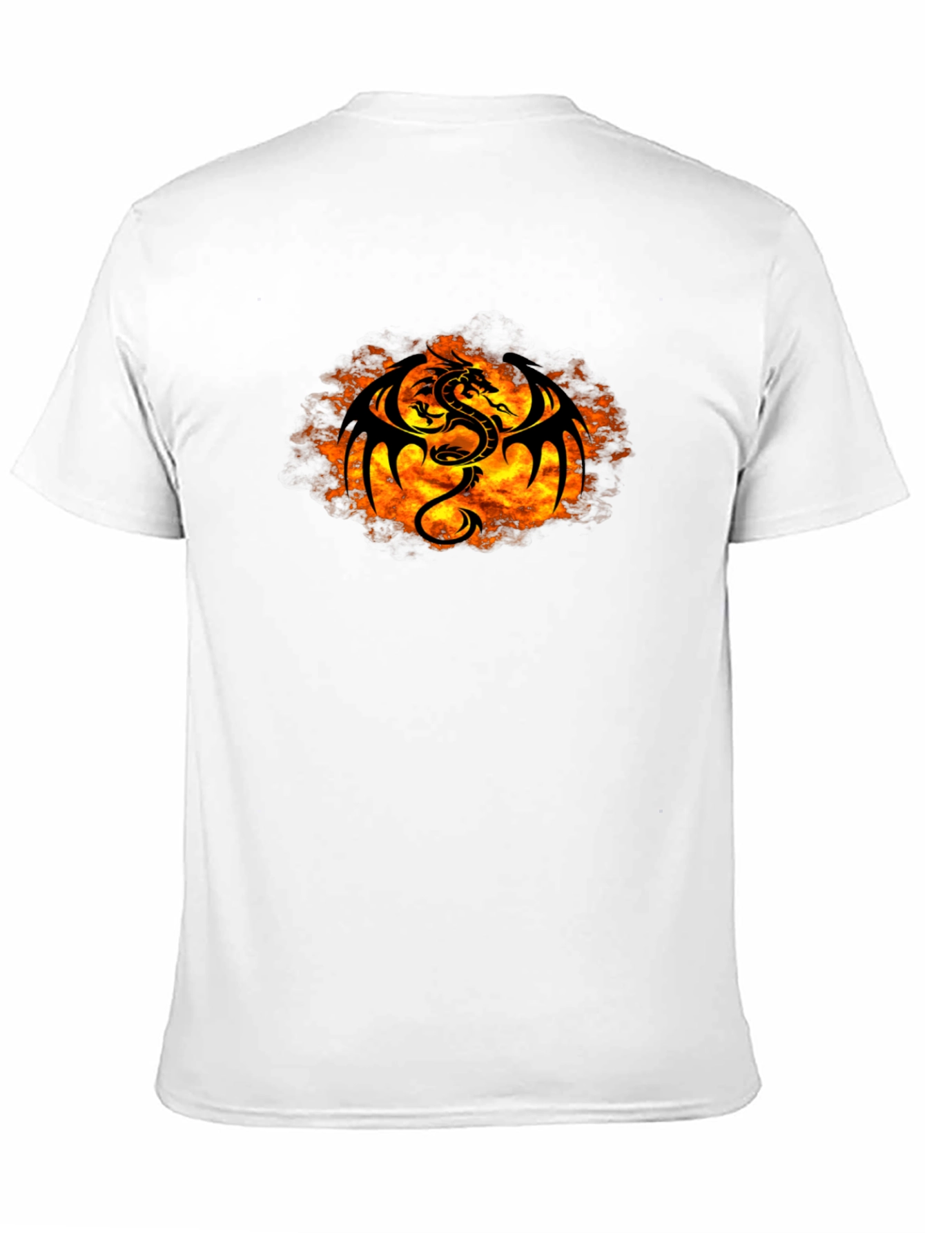 Fiery Dragon Graphic Black T-Shirt