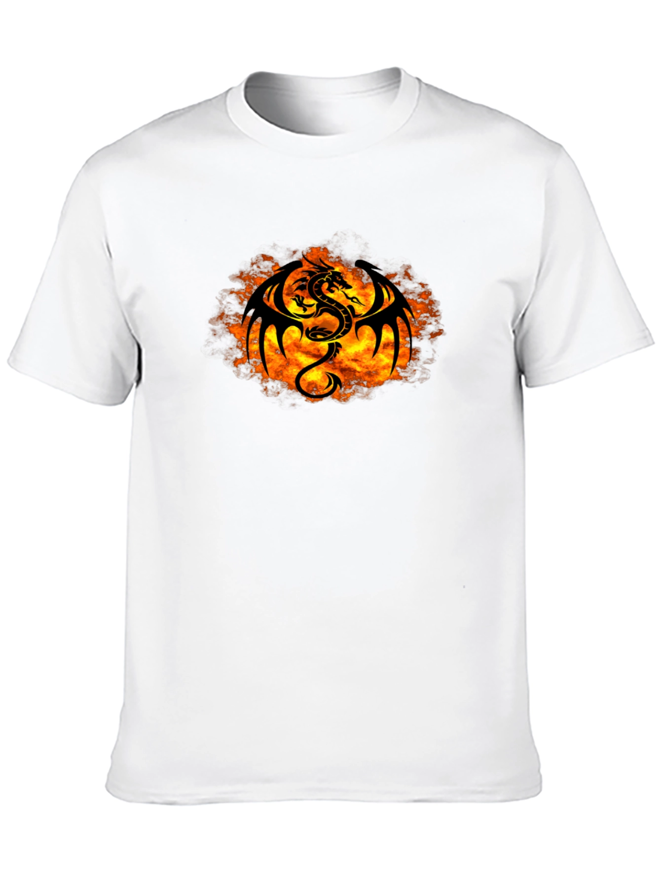 Fiery Dragon Graphic Black T-Shirt