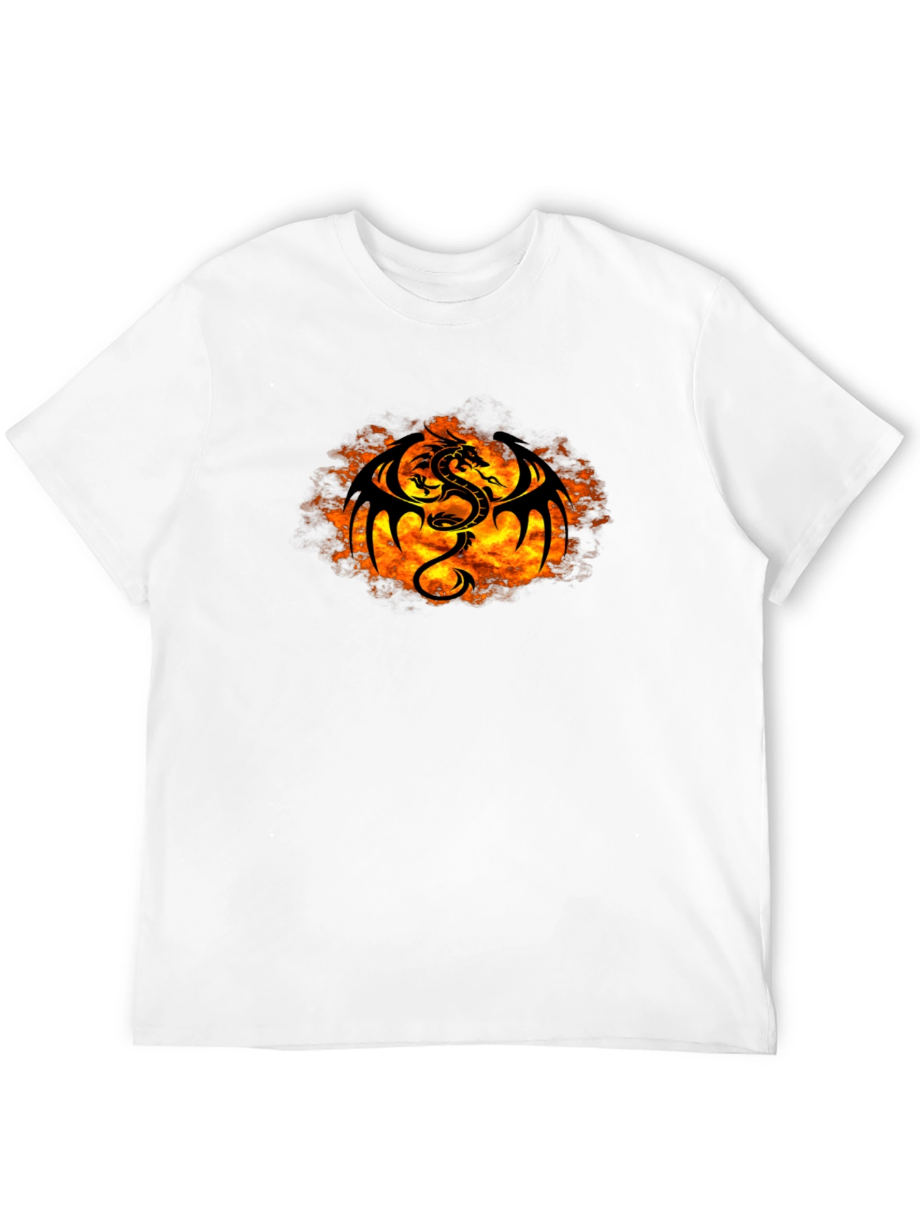 Fiery Dragon Graphic Black T-Shirt