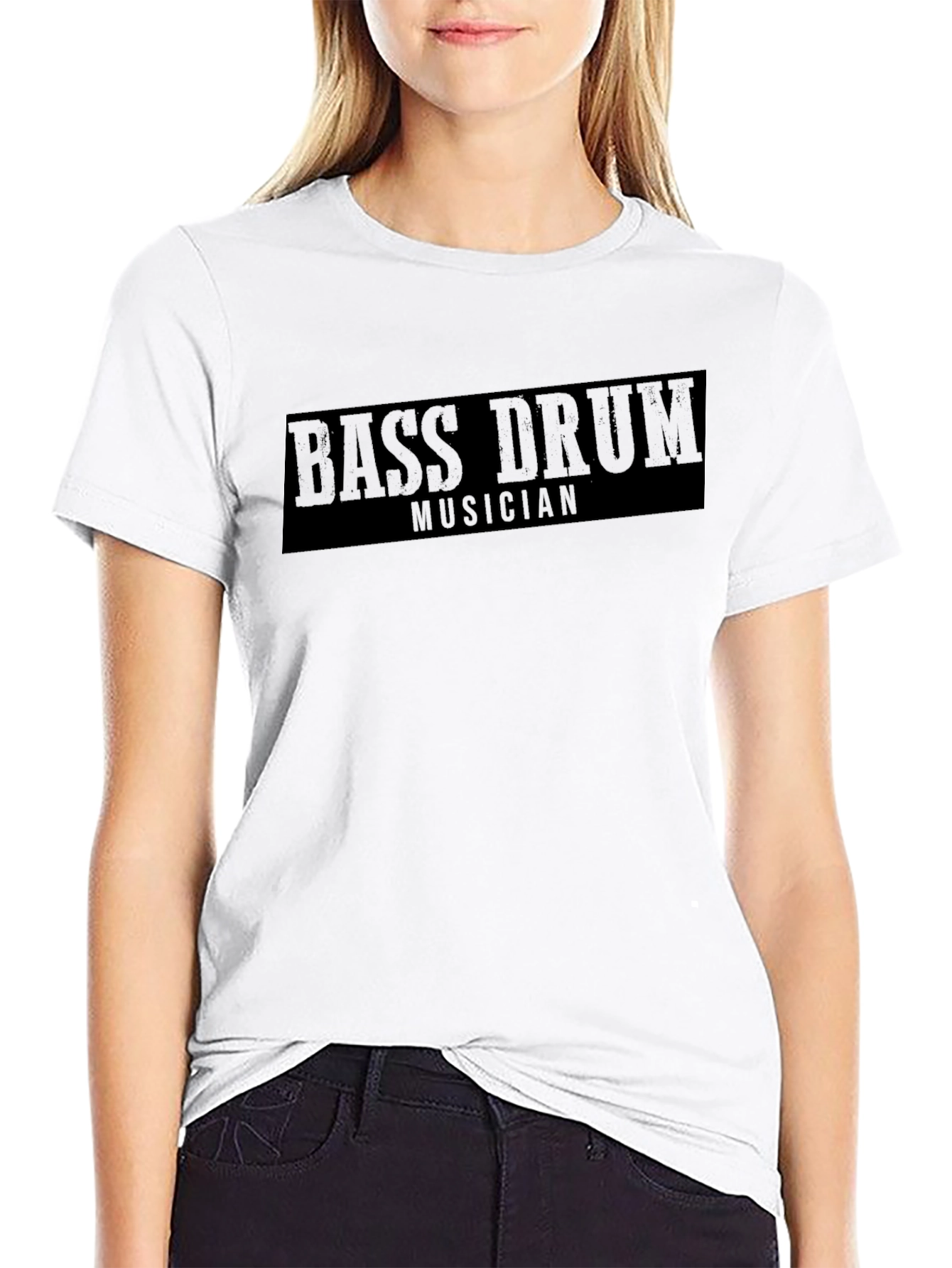 Bass Drum Musician Black T-Shirt