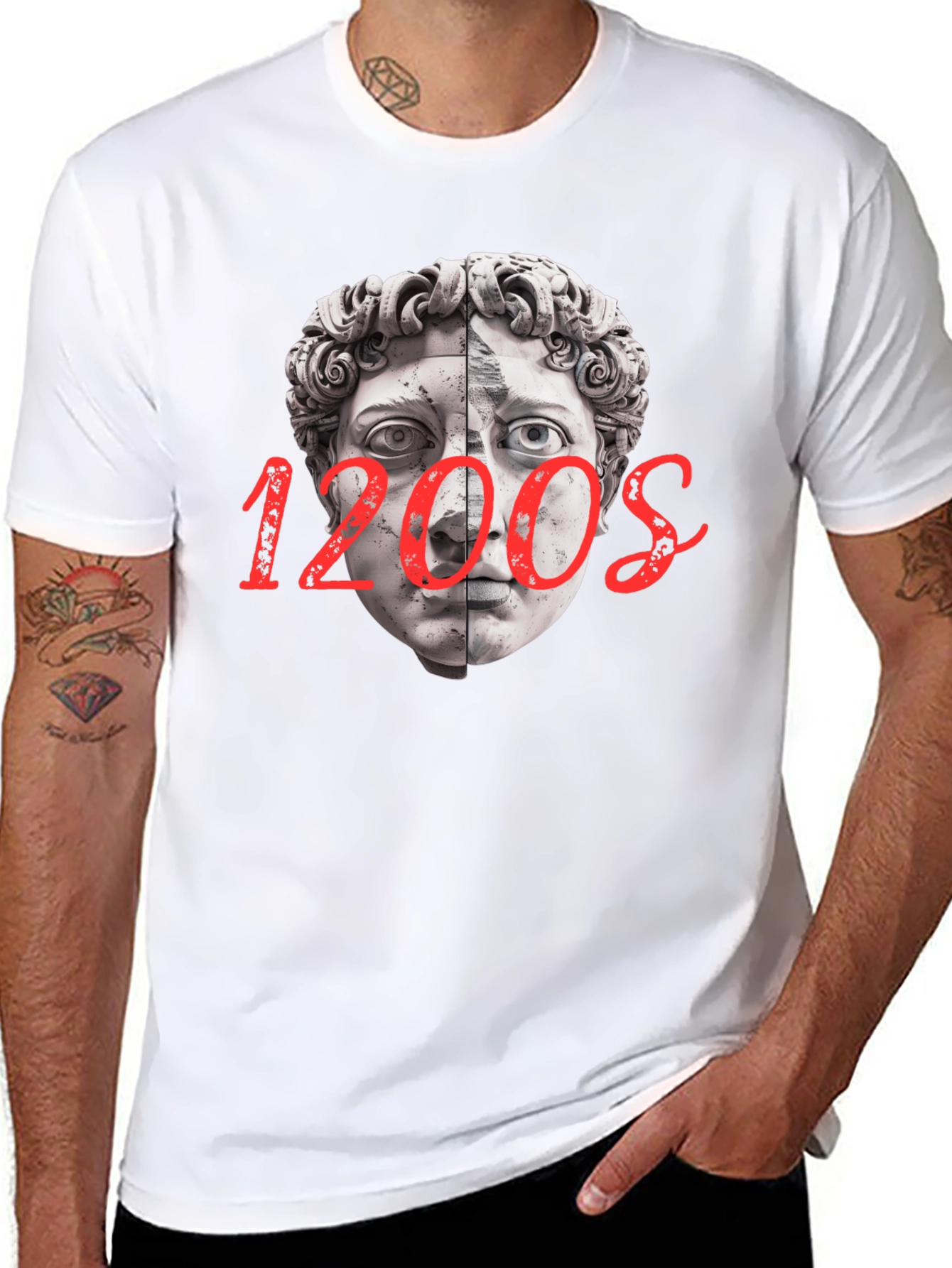 Statue Graphic Black T-Shirt