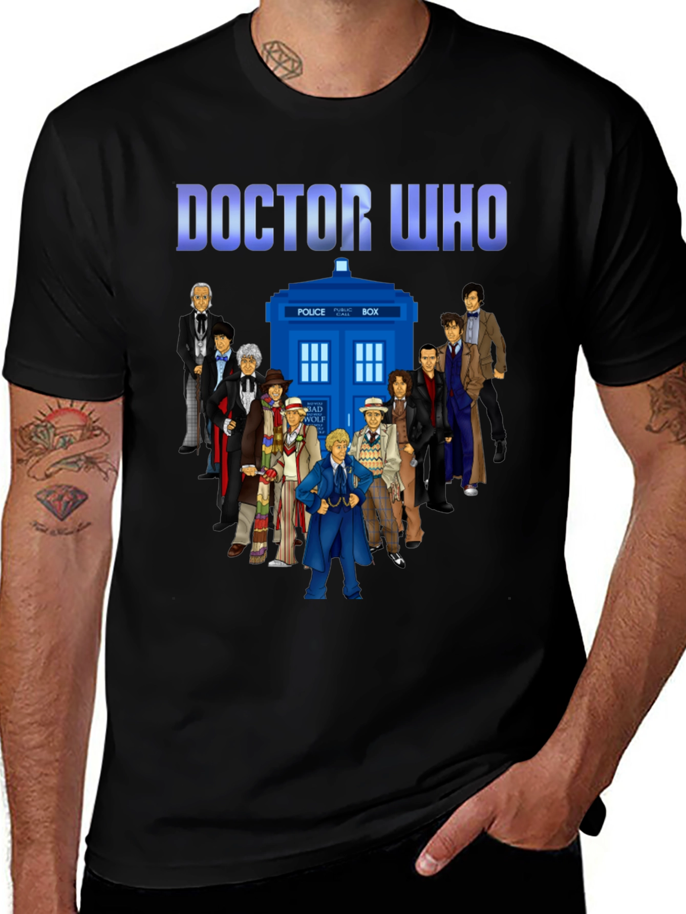 Doctor Who T-Shirt - Tardis and Doctors