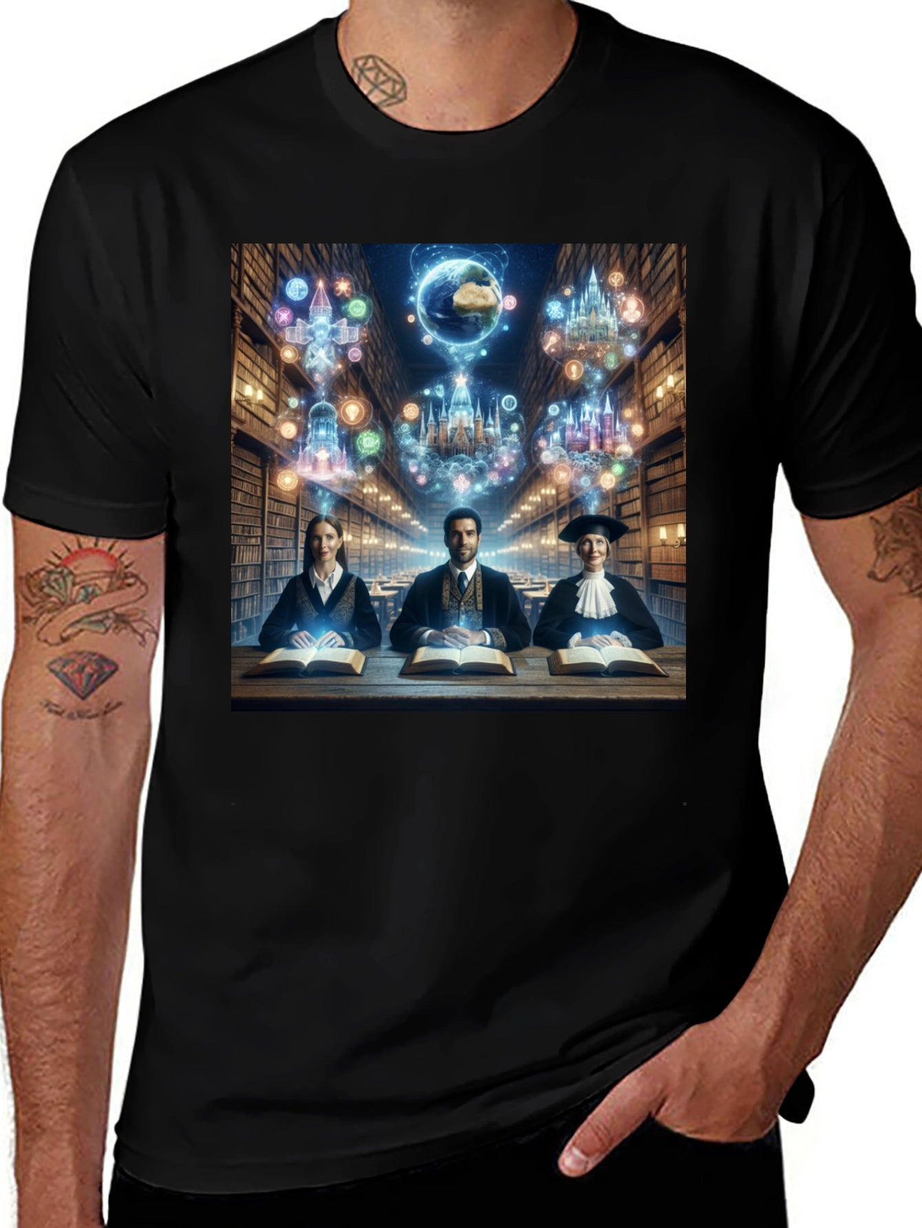 Scholarly T-Shirt - Library Books & Magic