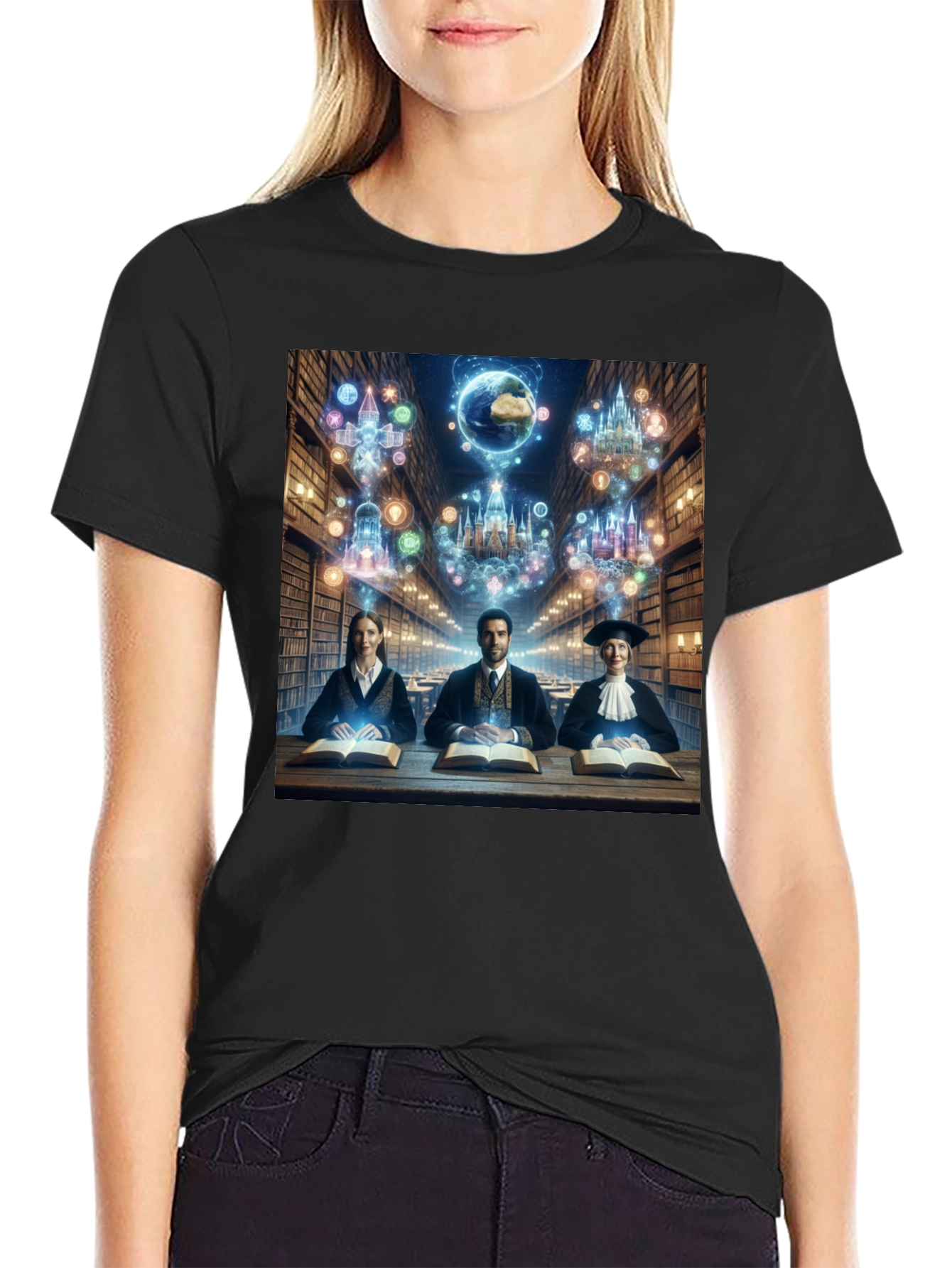 Scholarly T-Shirt - Library Books & Magic
