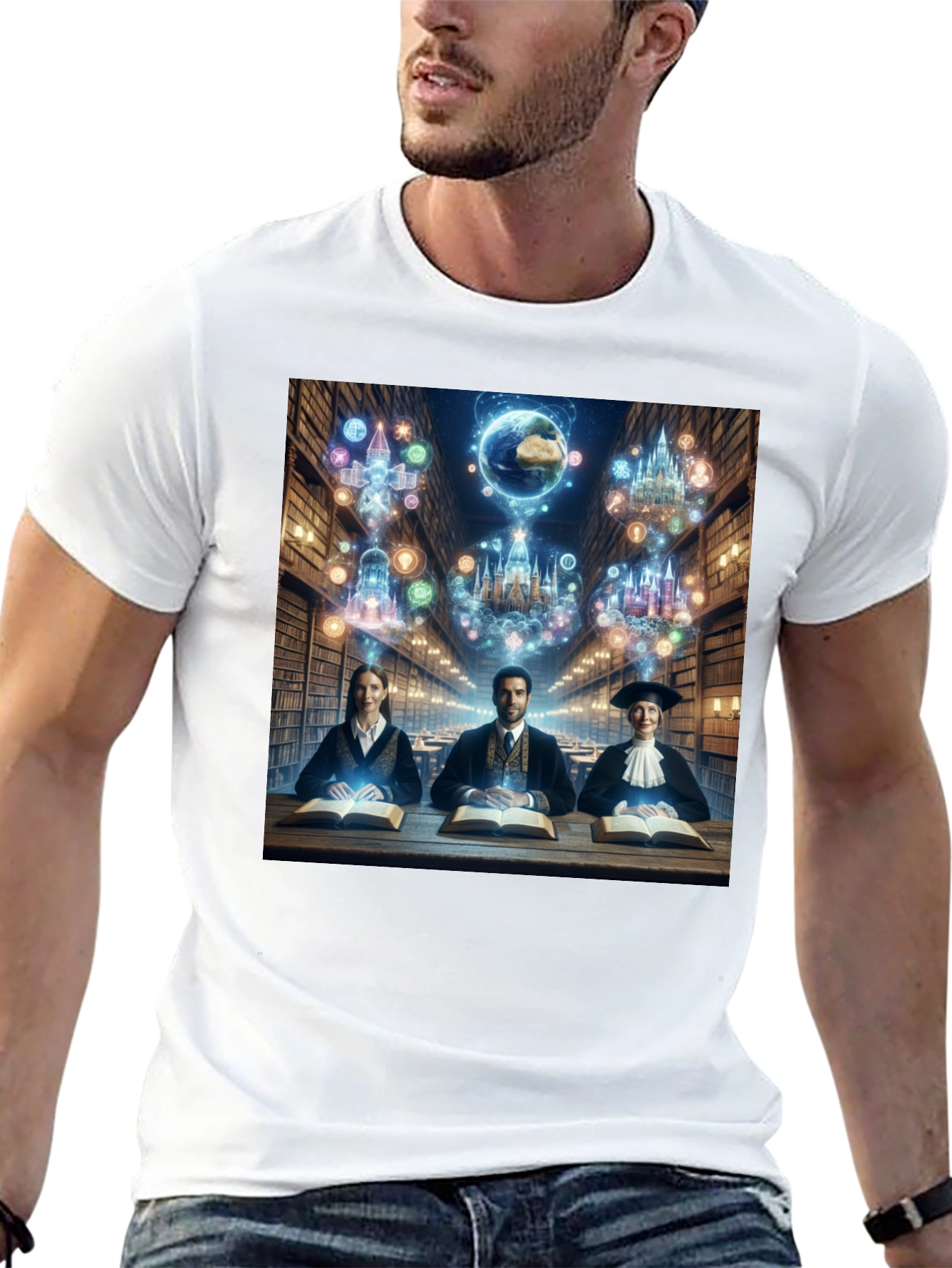 Scholarly T-Shirt - Library Books & Magic