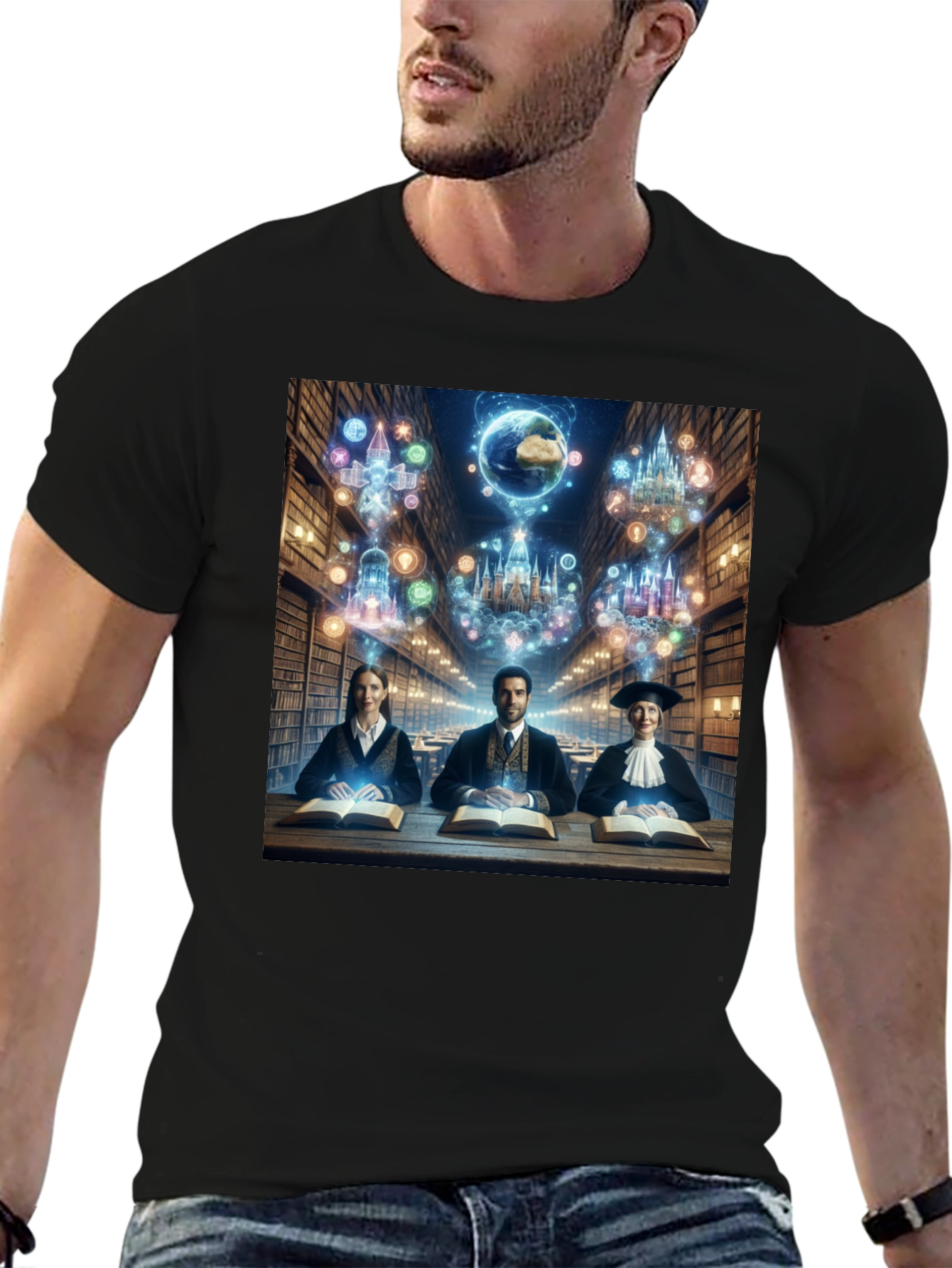 Scholarly T-Shirt - Library Books & Magic