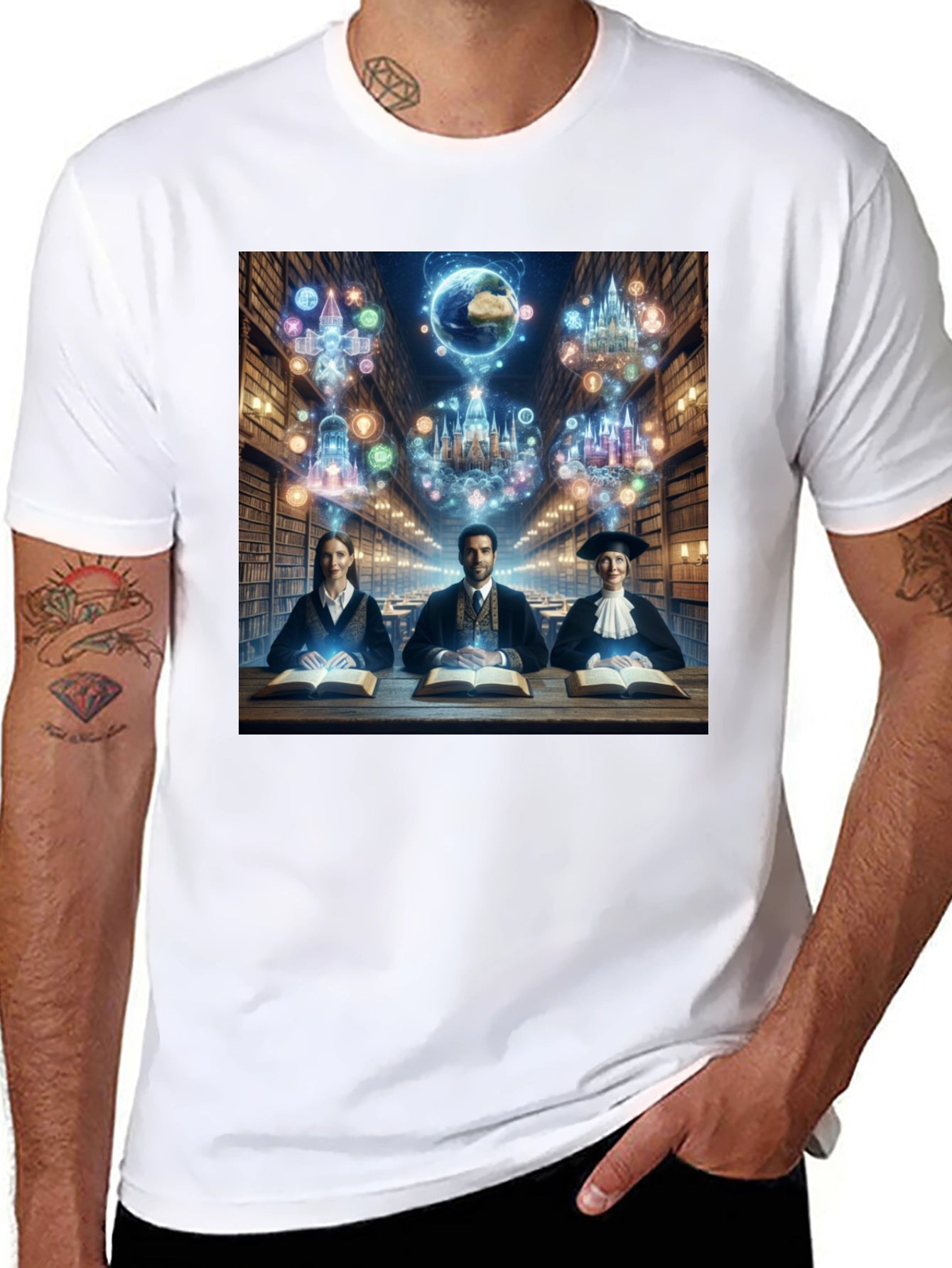 Scholarly T-Shirt - Library Books & Magic