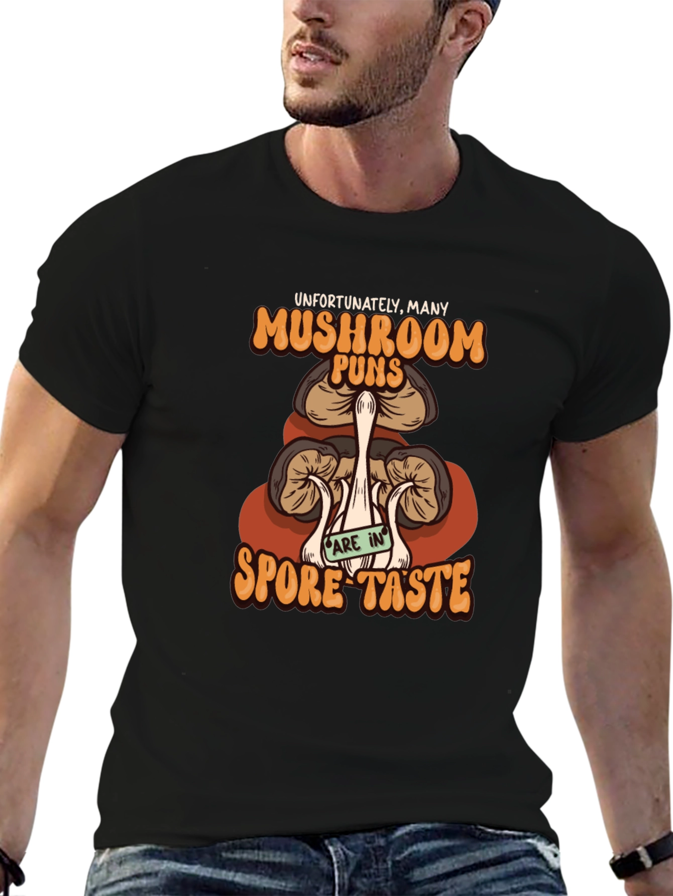 Mushroom Puns Graphic Tee - Spore Taste T-Shirt