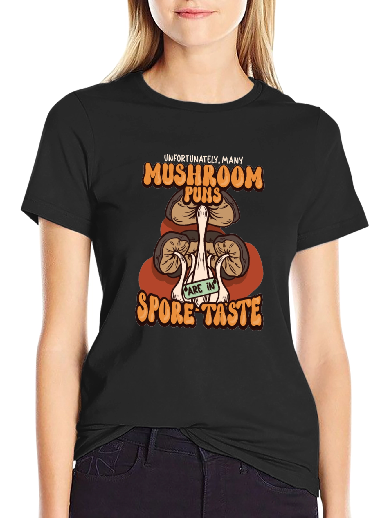 Mushroom Puns Graphic Tee - Spore Taste T-Shirt