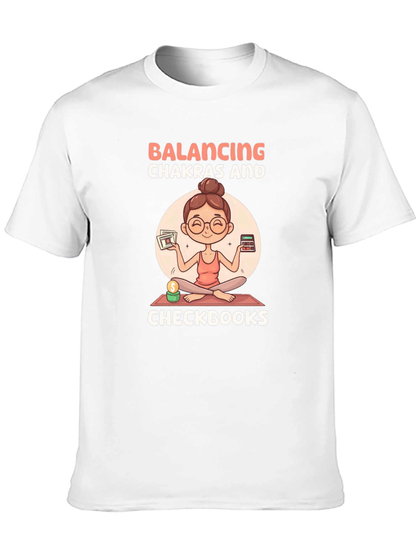 Balancing Chakras & Checkbooks Black T-Shirt