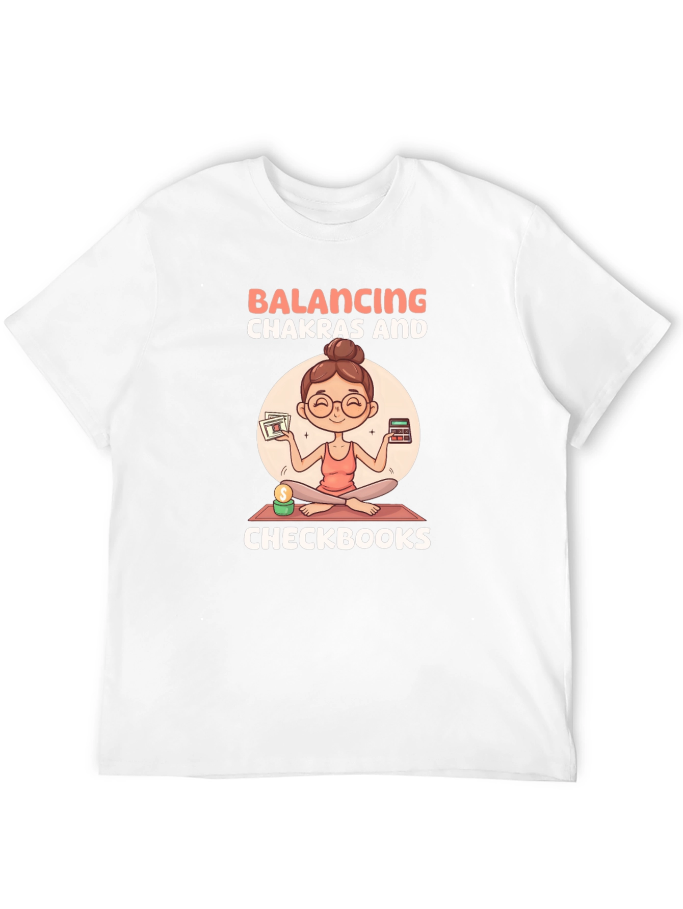 Balancing Chakras & Checkbooks Black T-Shirt