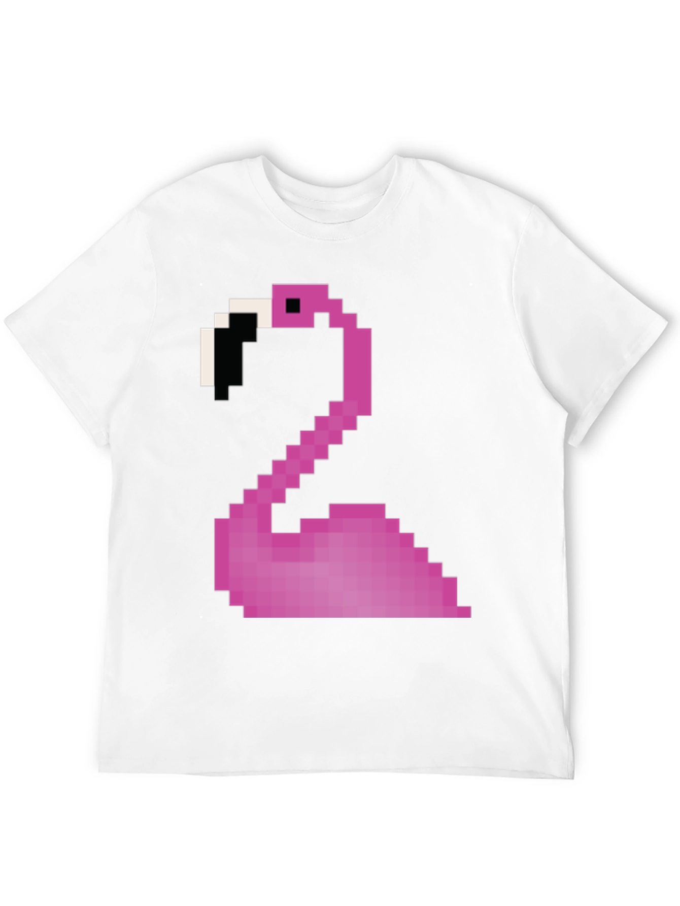 Pixel Flamingo Black T-Shirt