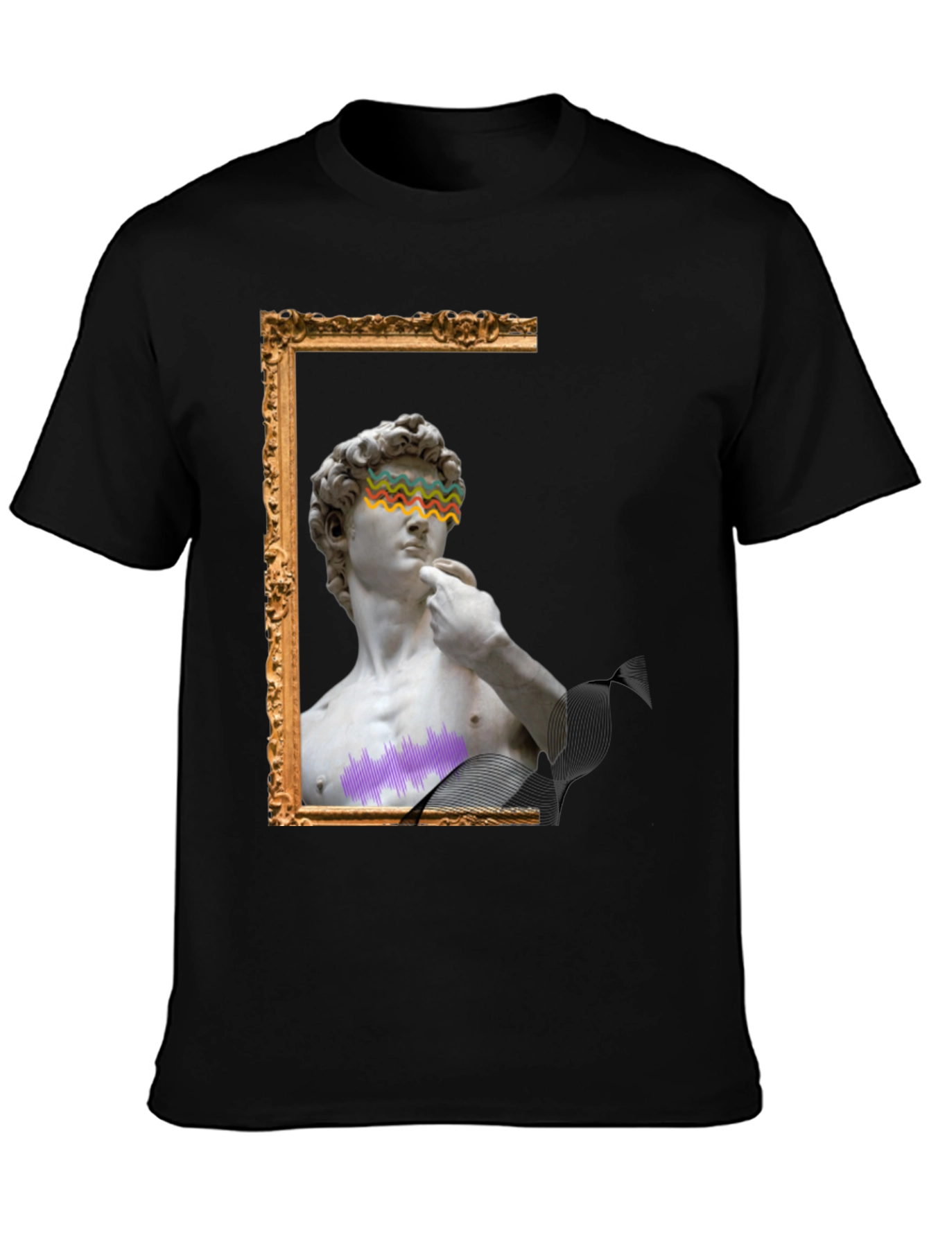 Artistic David Statue Graphic Tee - Unique Design