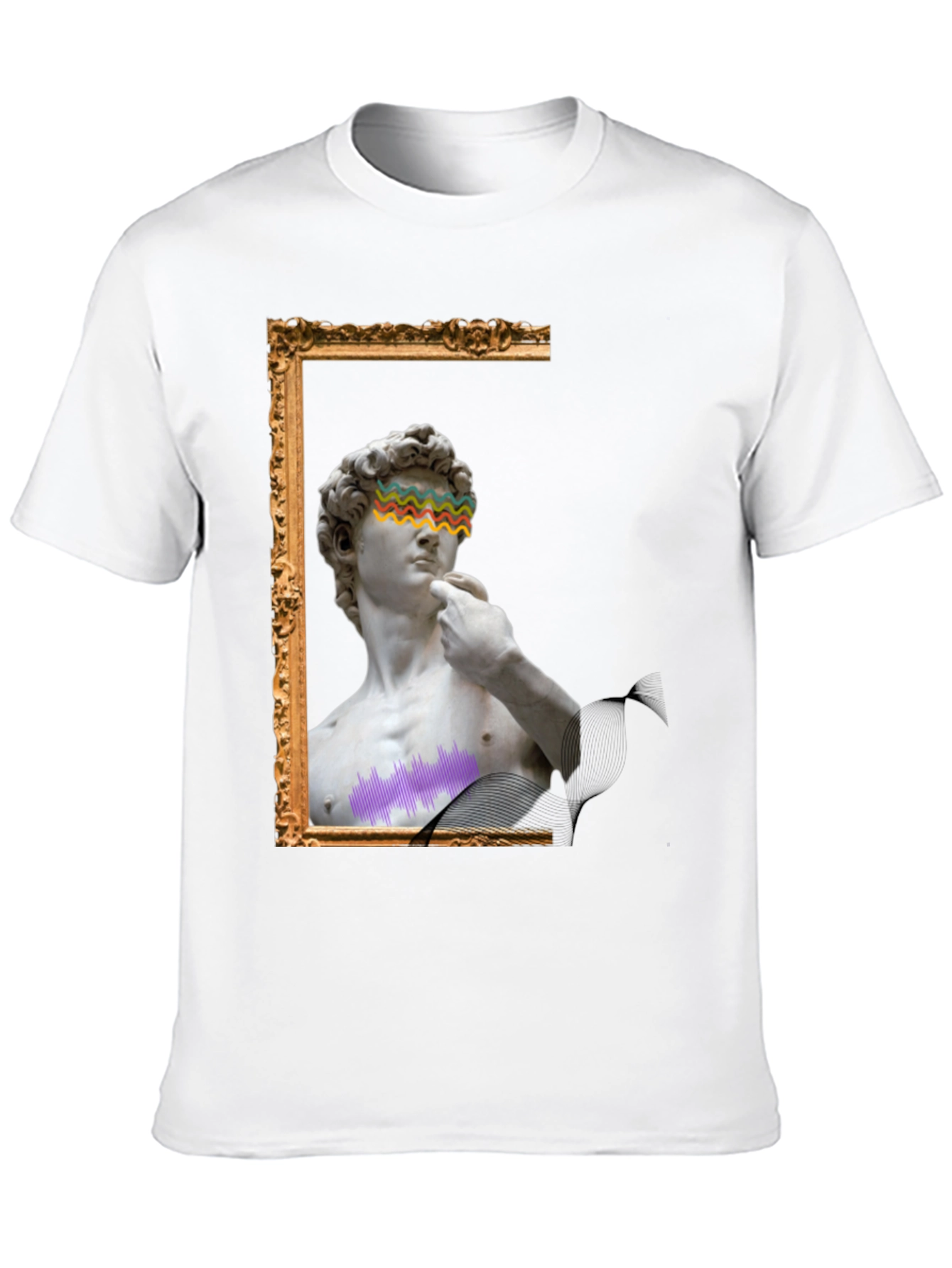 Artistic David Statue Graphic Tee - Unique Design