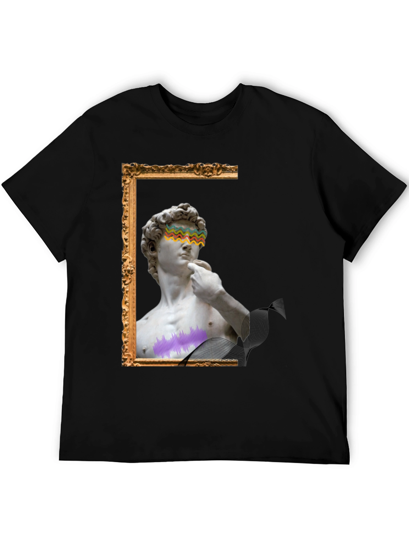 Artistic David Statue Graphic Tee - Unique Design