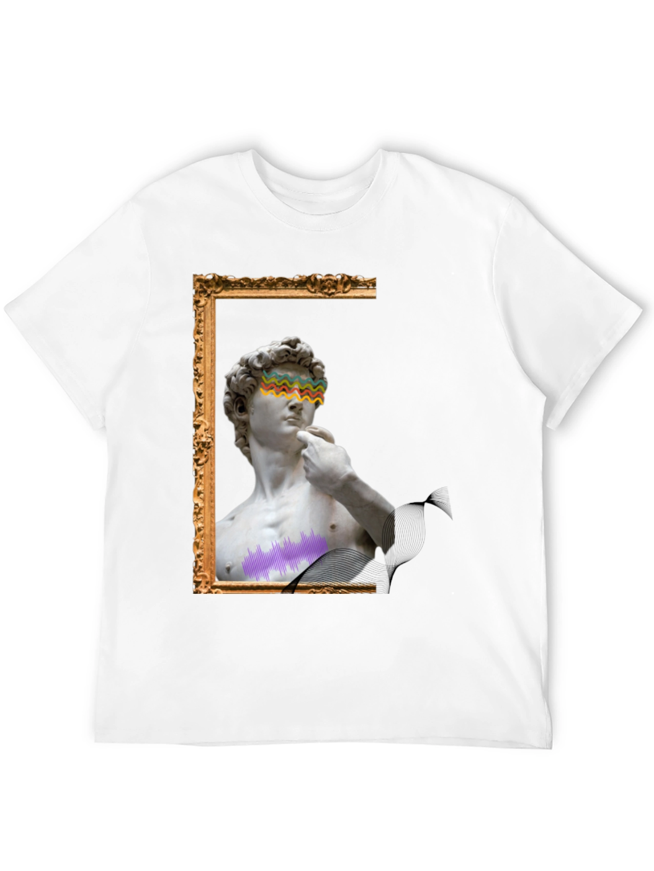 Artistic David Statue Graphic Tee - Unique Design