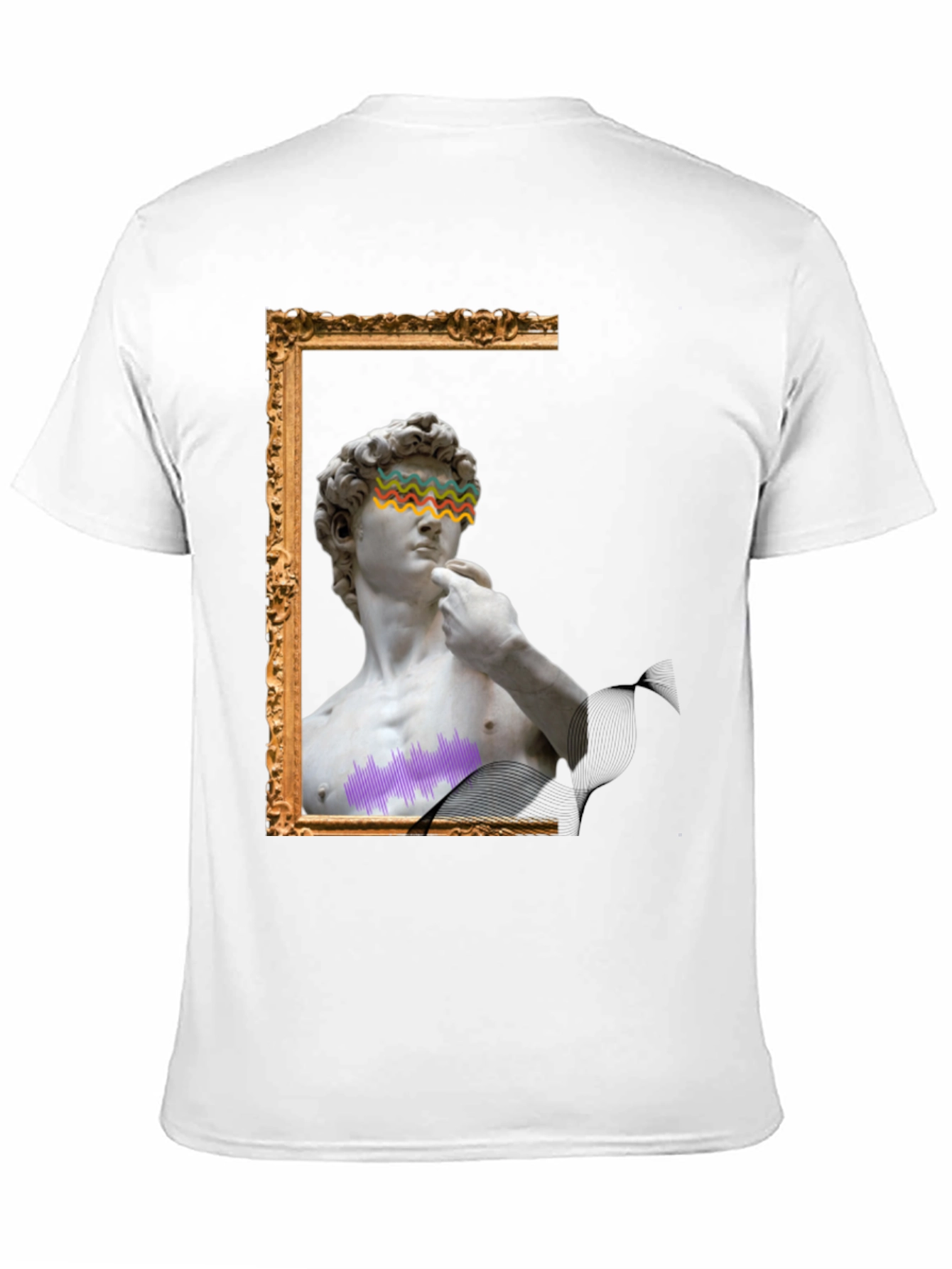 Artistic David Statue Graphic Tee - Unique Design