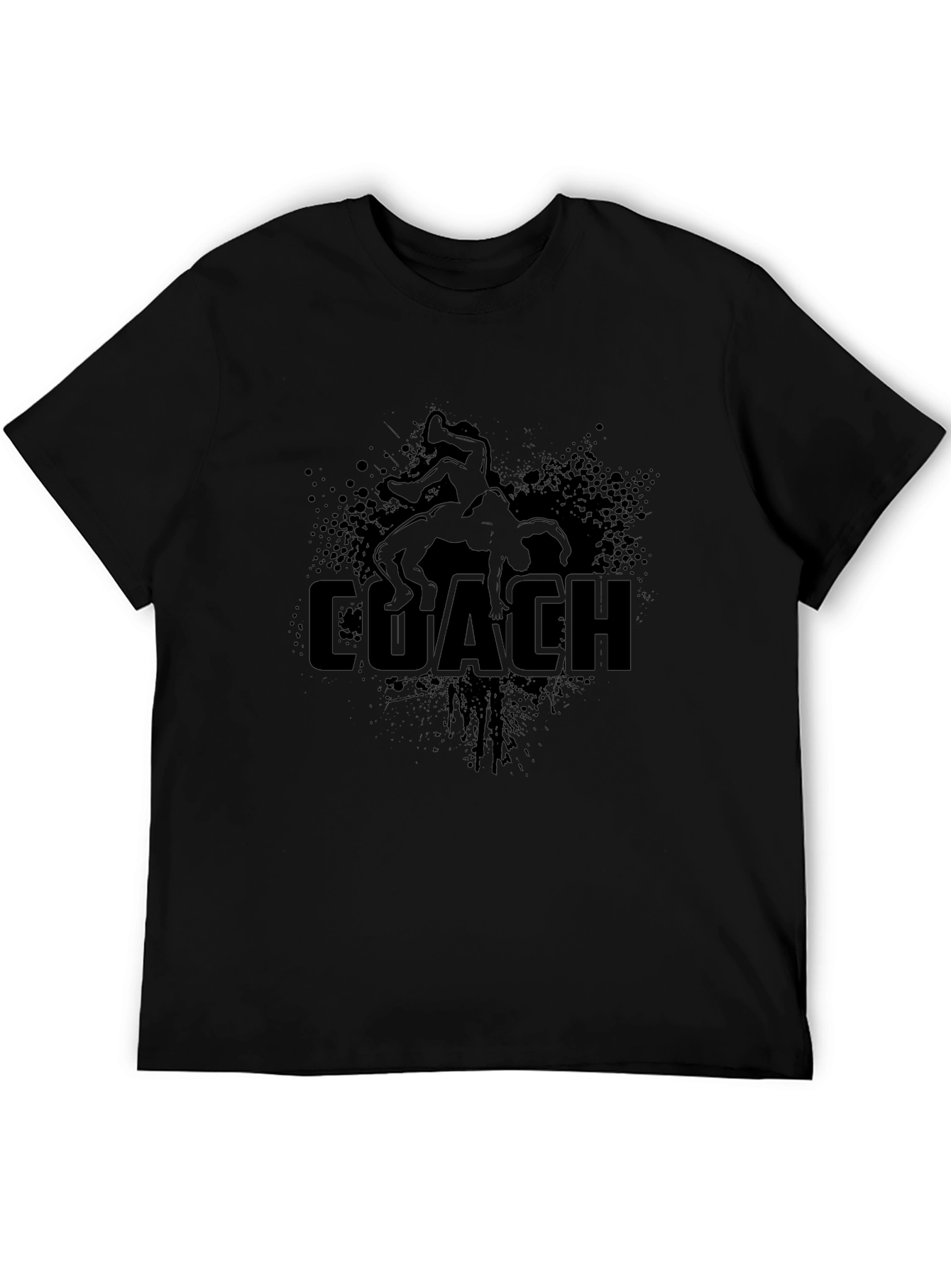 Wrestling Coach T-Shirt - Black