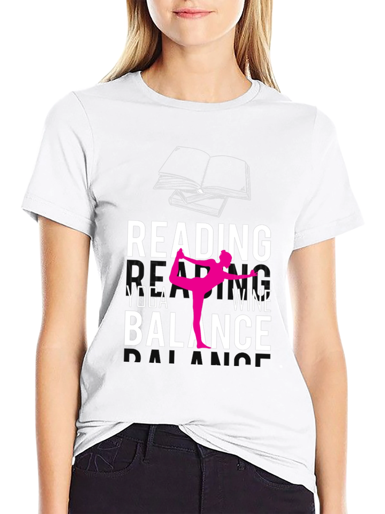Reading Yoga Wine Balance T-Shirt