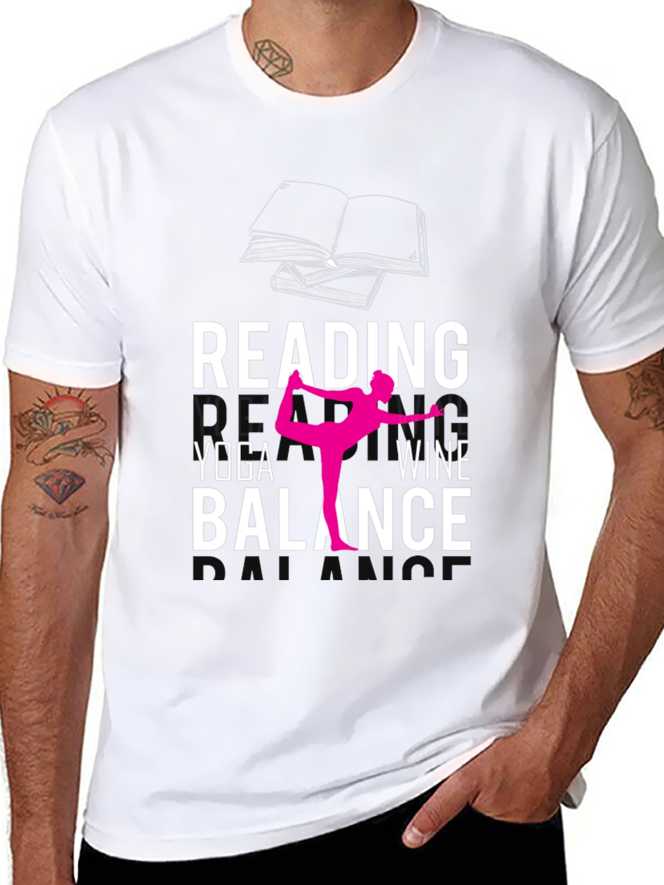 Reading Yoga Wine Balance T-Shirt
