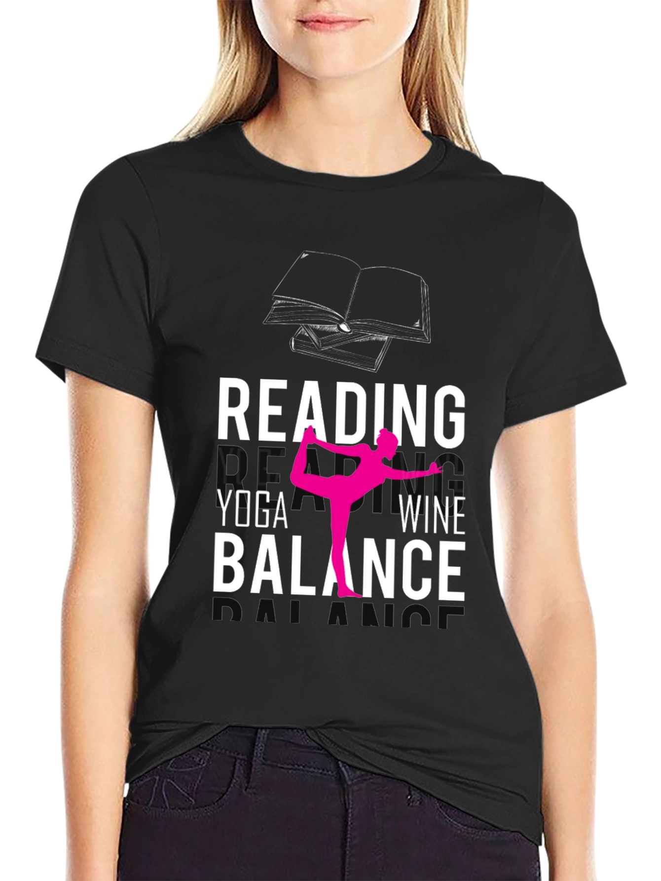 Reading Yoga Wine Balance T-Shirt