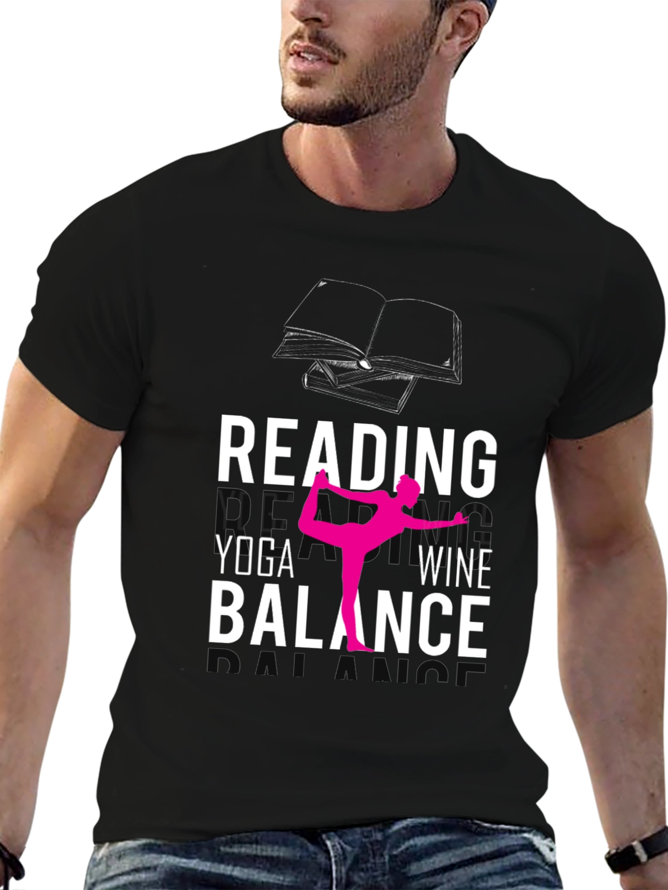 Reading Yoga Wine Balance T-Shirt