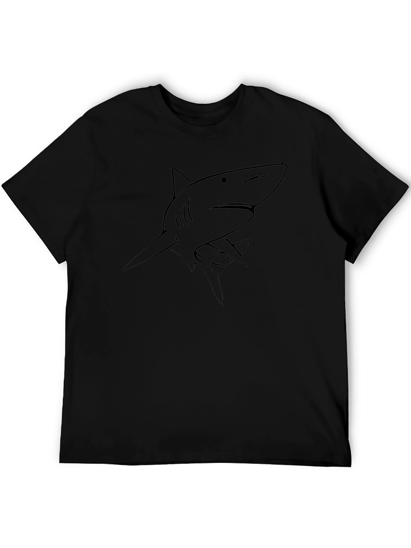 Mens Black Shark Graphic T-Shirt
