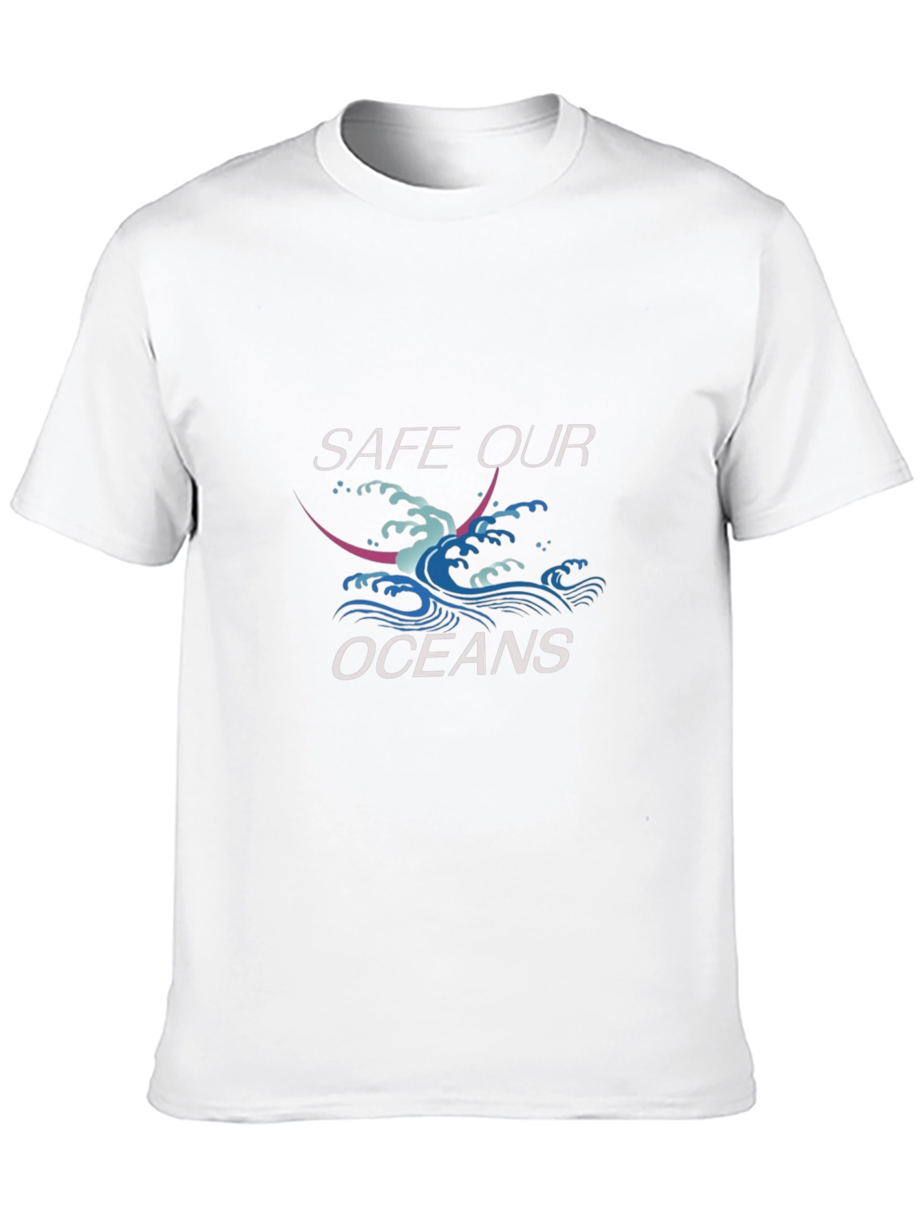 Save Our Oceans Graphic Print Crewneck T-Shirt