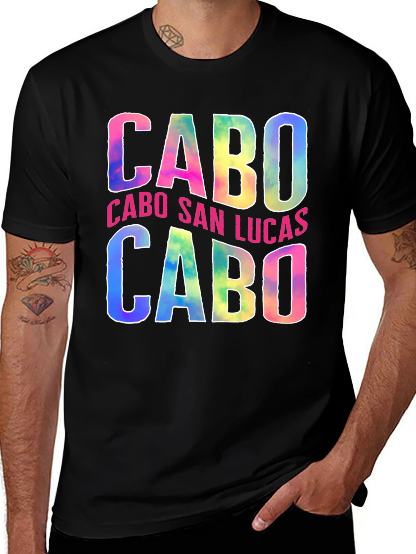 Cabo San Lucas Tie Dye Graphic T-Shirt