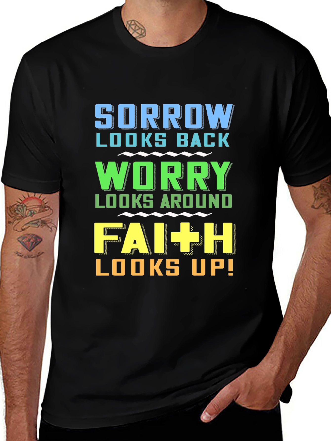 Faith Looks Up Graphic T-Shirt