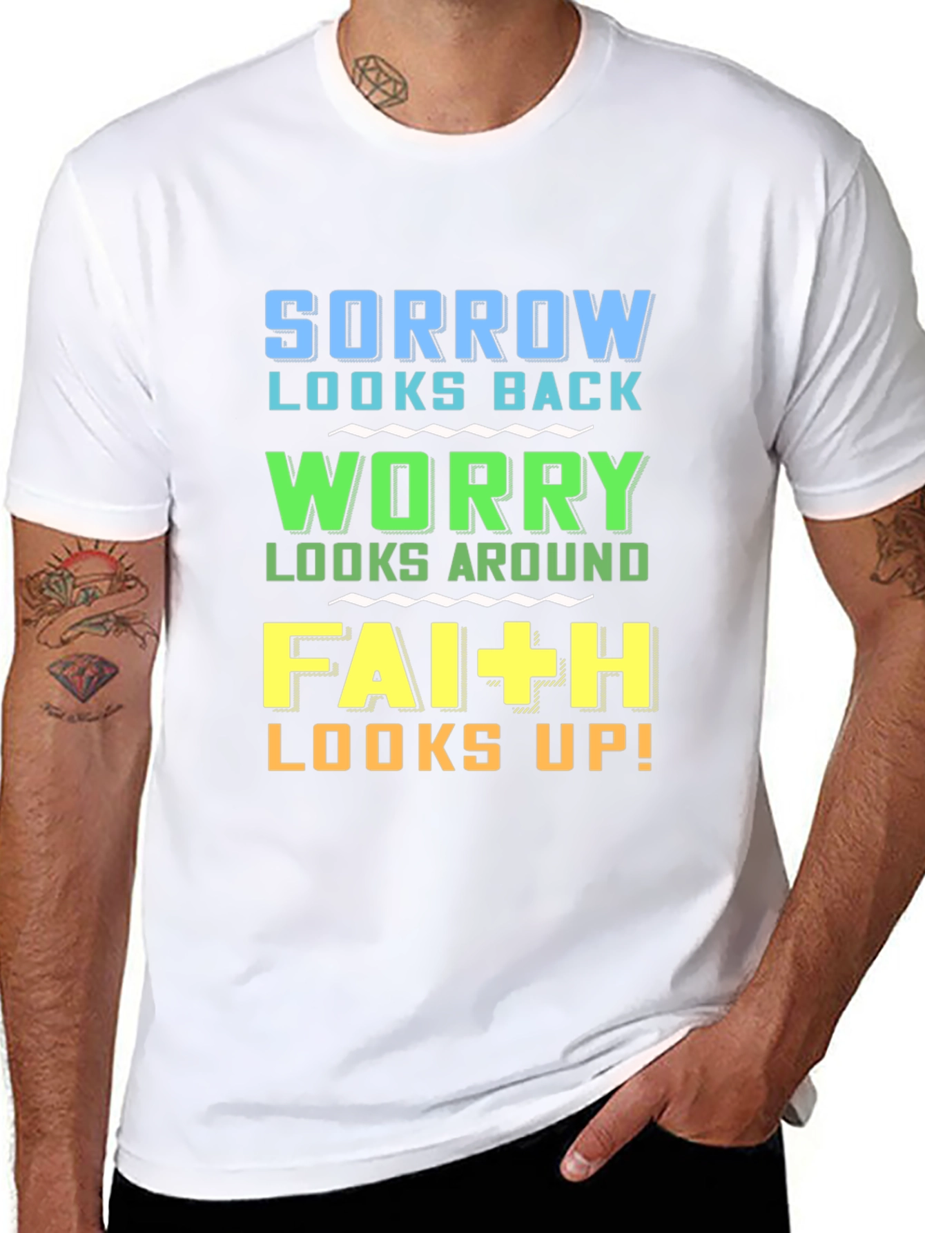 Faith Looks Up Graphic T-Shirt