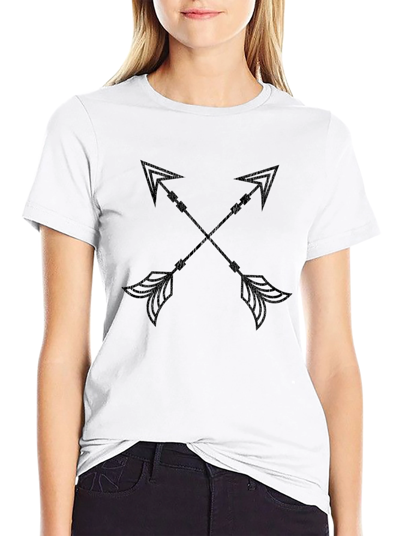 Black Arrow Graphic Tee - Stylish & Trendy