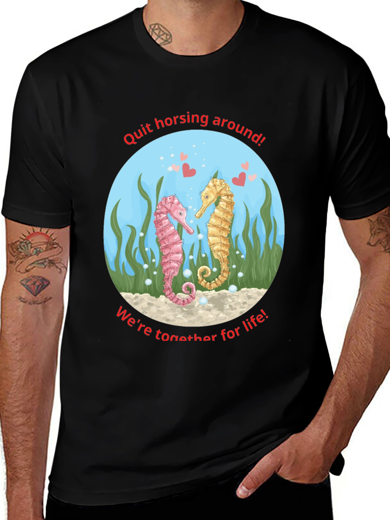 Seahorse Love T-Shirt - Quit Horsing Around