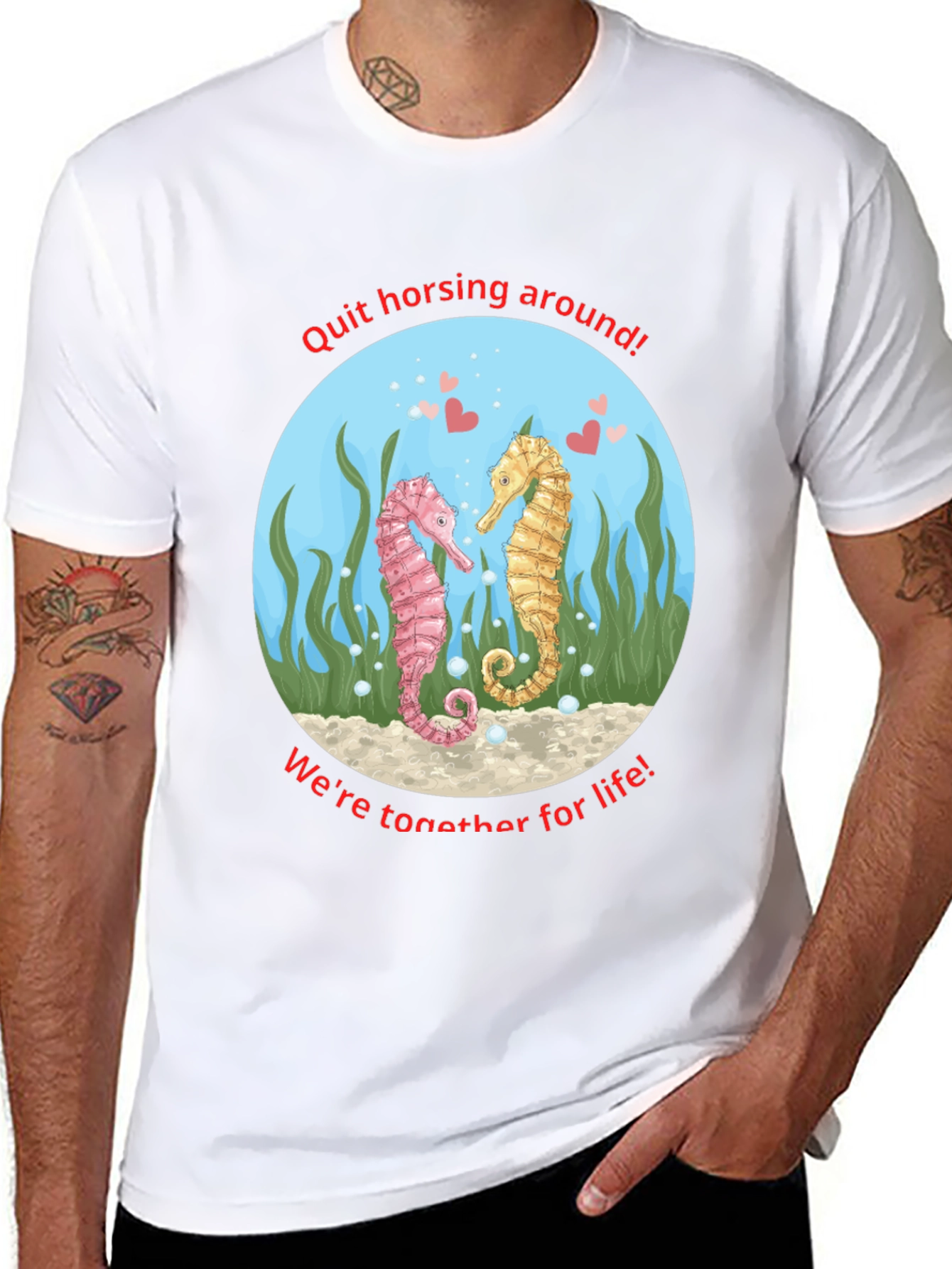 Seahorse Love T-Shirt - Quit Horsing Around