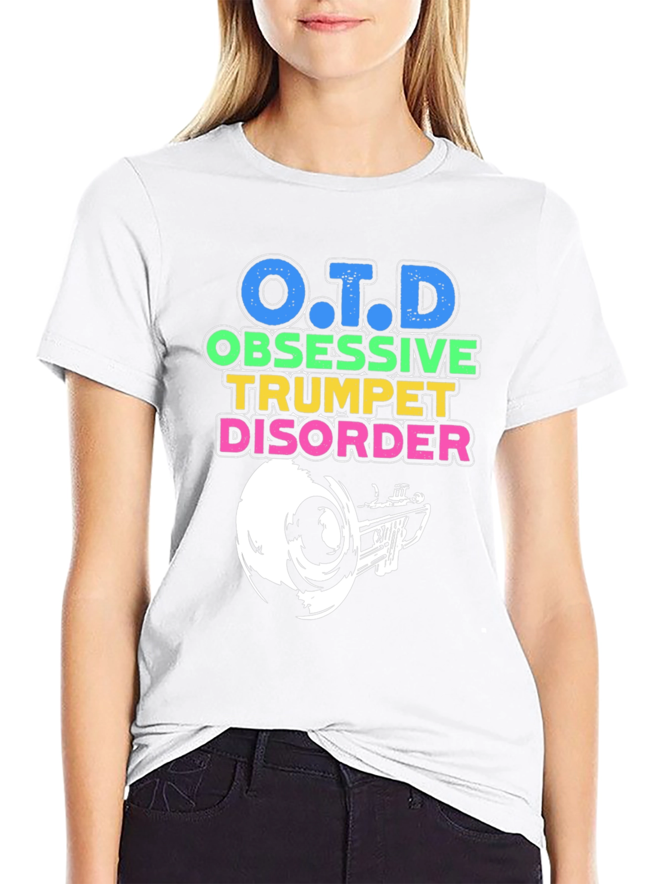 O.T.D Obsessive Trumpet Disorder Black T-Shirt