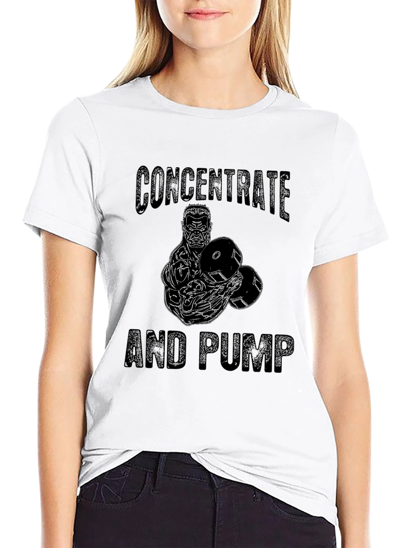 Concentrate And Pump T-Shirt - Workout Gym Tee