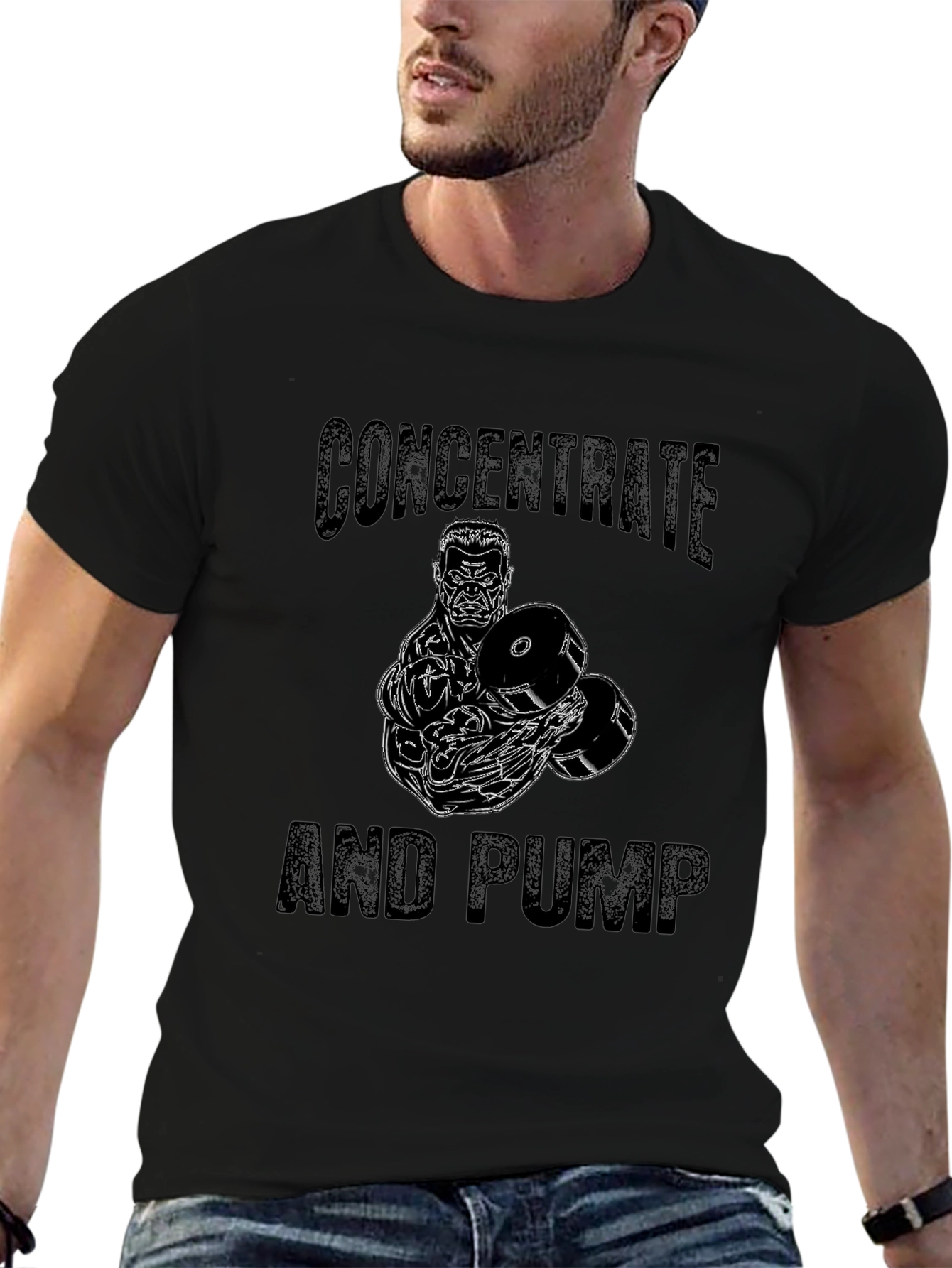 Concentrate And Pump T-Shirt - Workout Gym Tee