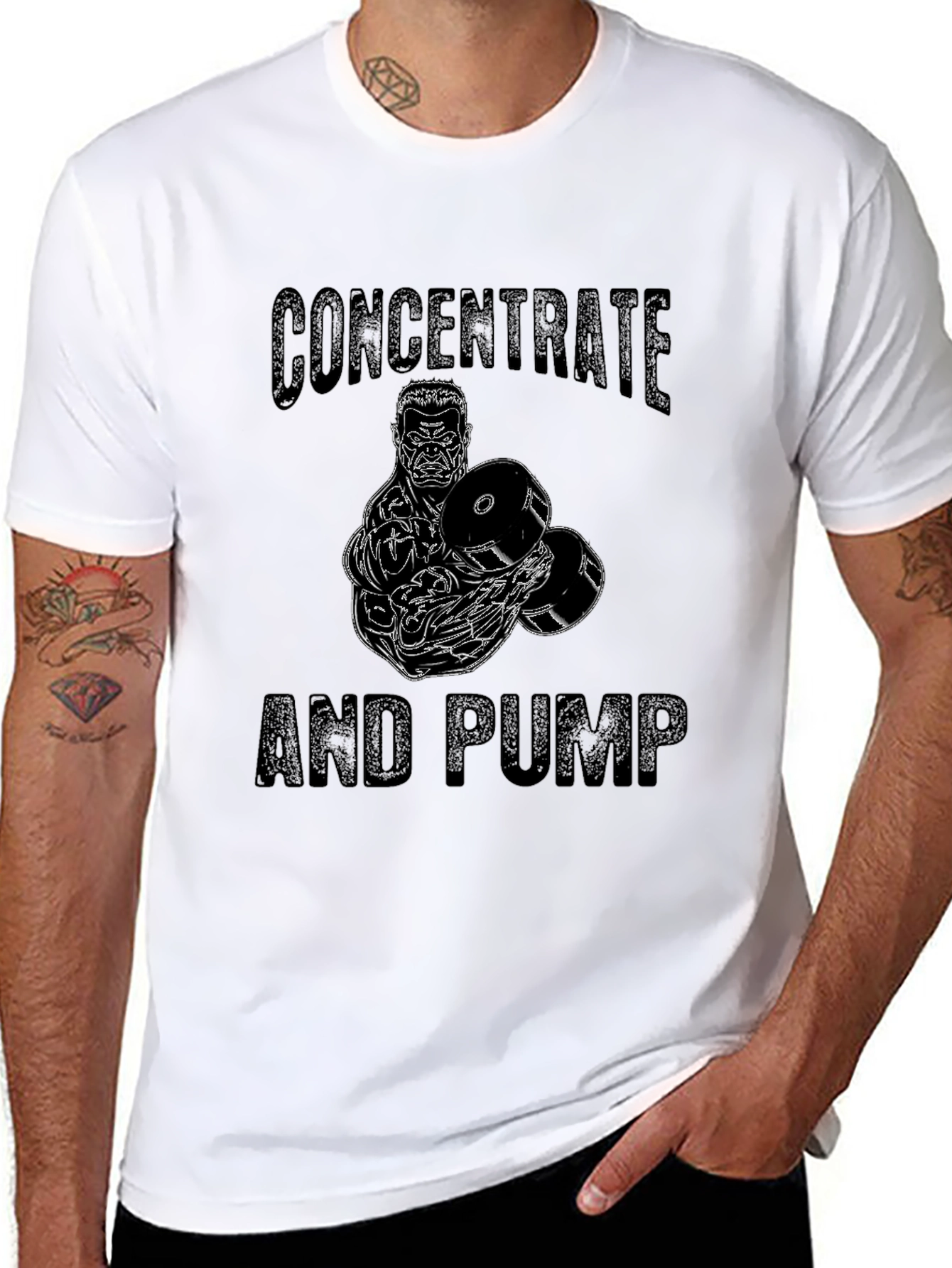 Concentrate And Pump T-Shirt - Workout Gym Tee