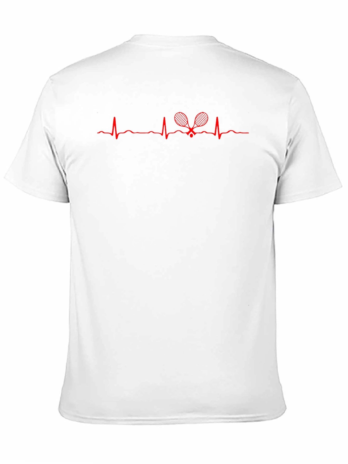 Tennis Heartbeat Graphic Tee - Sporty Casual Style