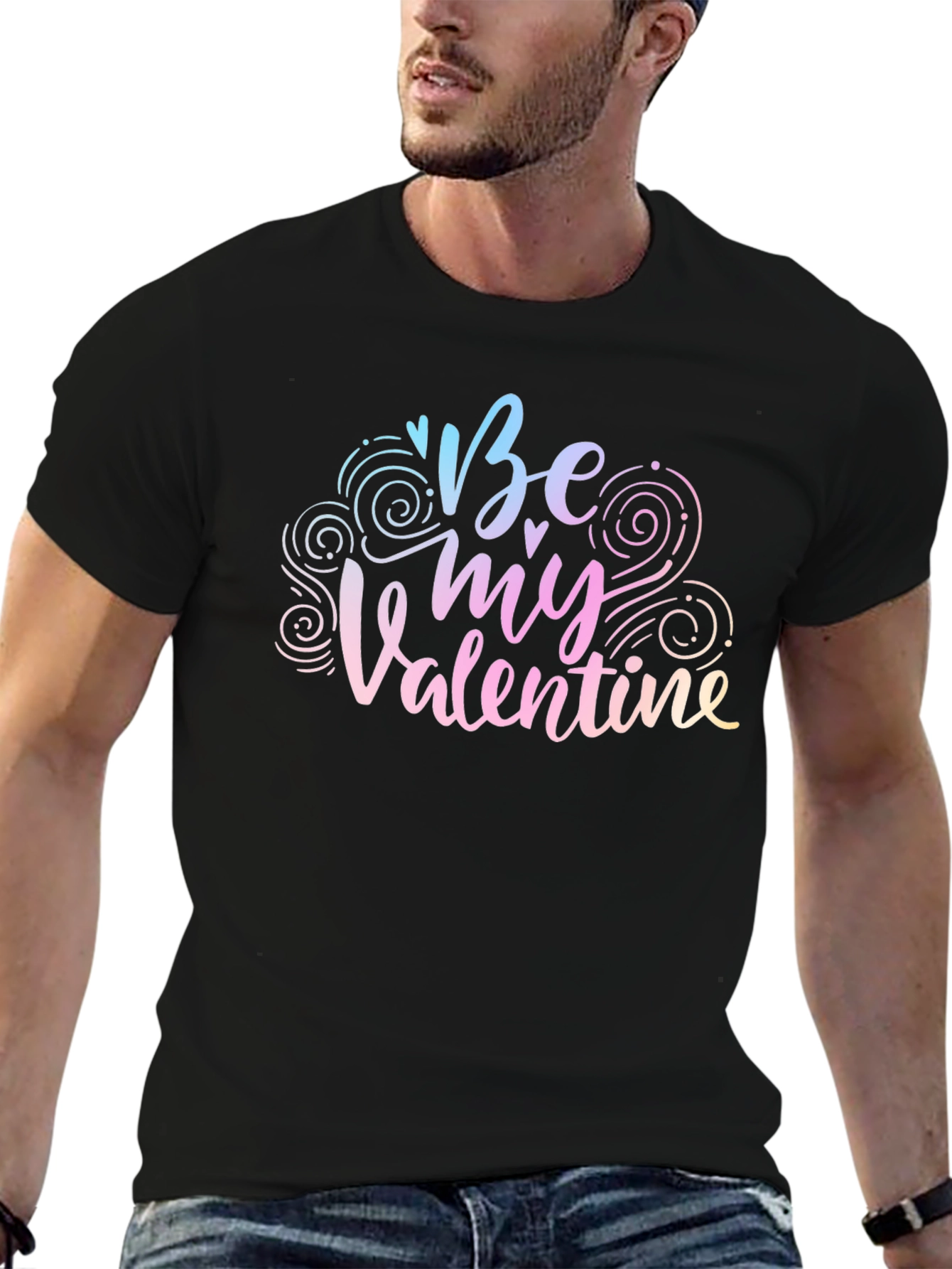 Be My Valentine Graphic Tee - Black