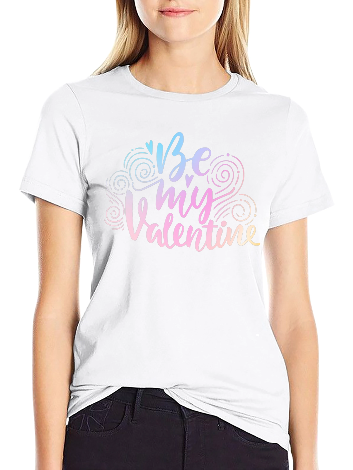 Be My Valentine Graphic Tee - Black