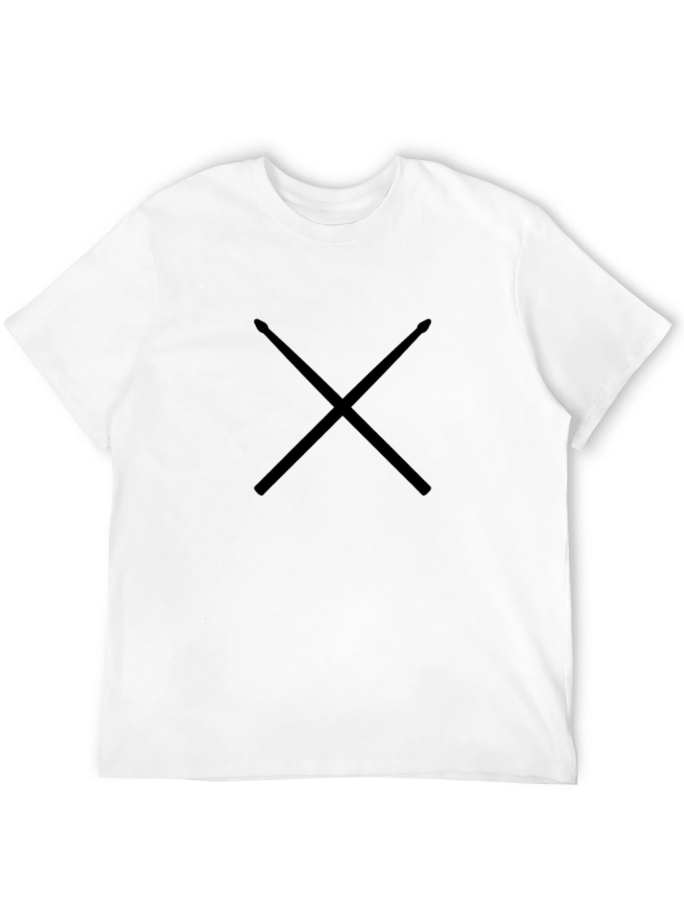 Drumsticks Graphic Tee - Classic Black Cotton T-Shirt